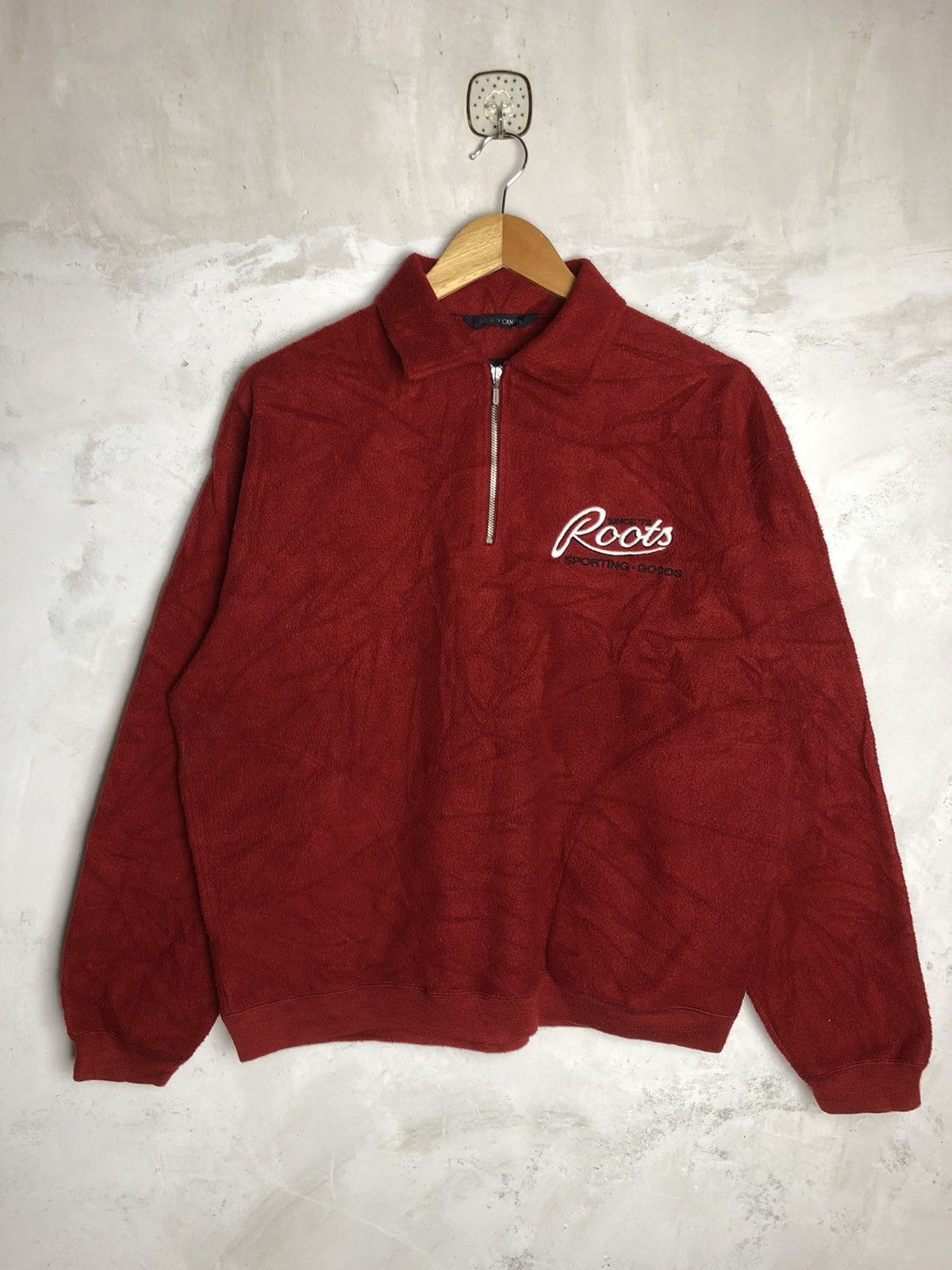 Japanese Brand × Vintage Vintage 90s Roots Performance Halfzipper Fleece Sweatshirt Size US M / EU 48-50 / 2 - 1 Thumbnail
