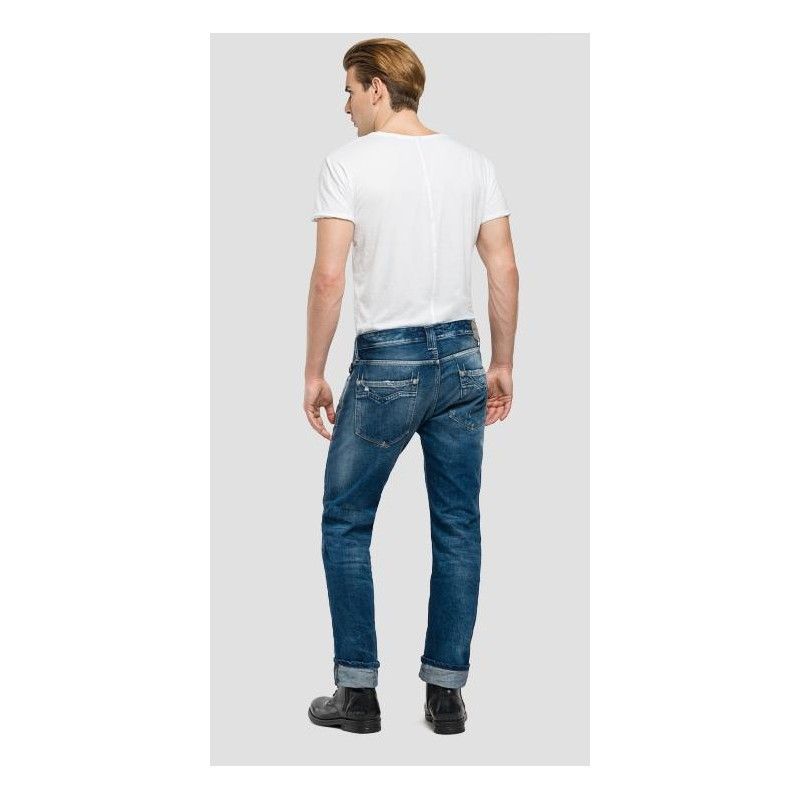 Replay Replay Newbill Blue Denim Regular Fit Jeans Men's Size US 34 / EU 50 - 4 Thumbnail