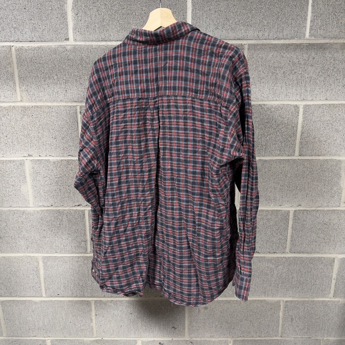 Vintage Faded Plaid Flannel Shirt ERD Grunge Chrome Skater Size US XL / EU 56 / 4 - 2 Thumbnail