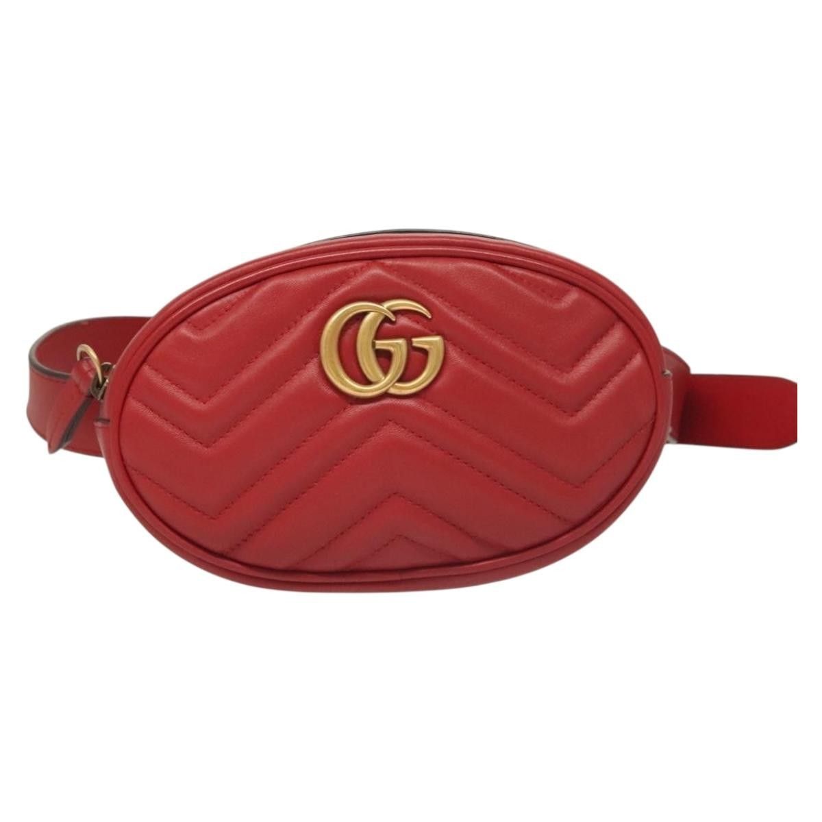 Gucci Gucci GG Marmont Belt Bag Matelasse Leather Size ONE SIZE - 1 Thumbnail