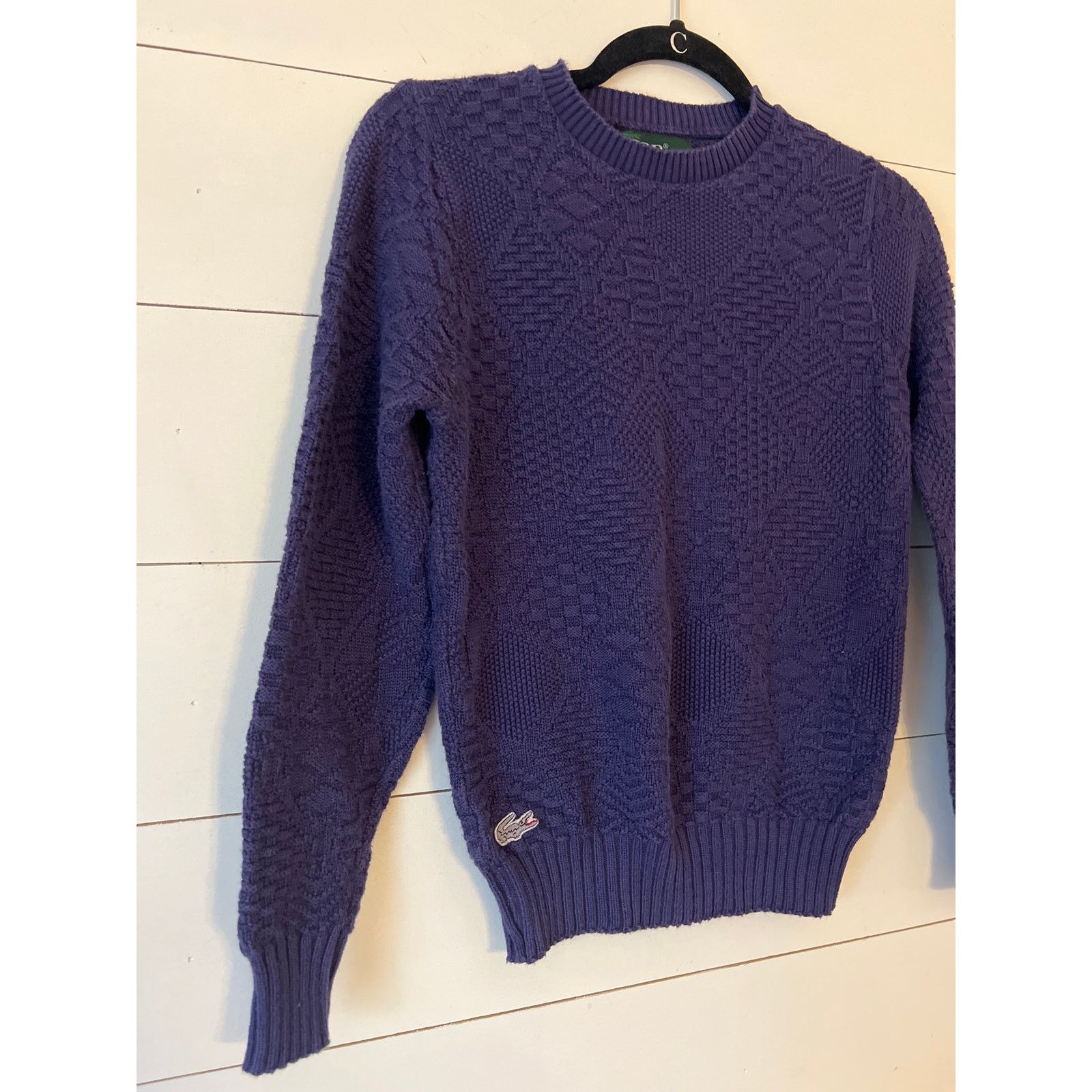 Izod Vintage 70's Purple knit Sweater Izod Lacoste for her Size XS / US 0-2 / IT 36-38 - 2 Thumbnail