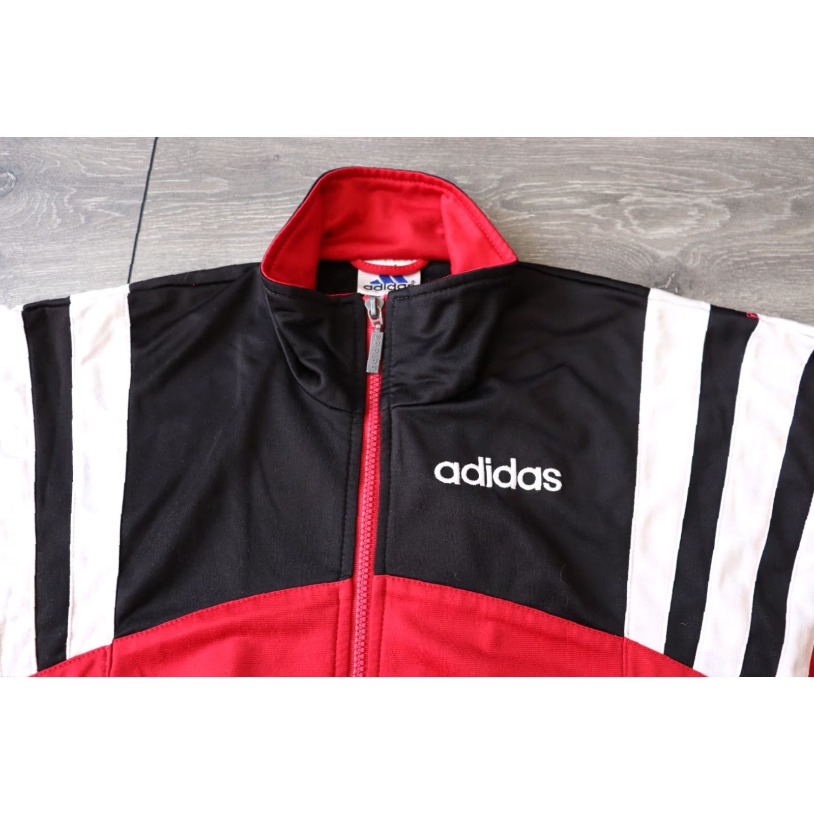 Adidas ADIDAS VINTAGE Football Jacket JERSEY 1996/1998 RED BLACK D3 MENS SMALL 90's Size US S / EU 44-46 / 1 - 2 Thumbnail