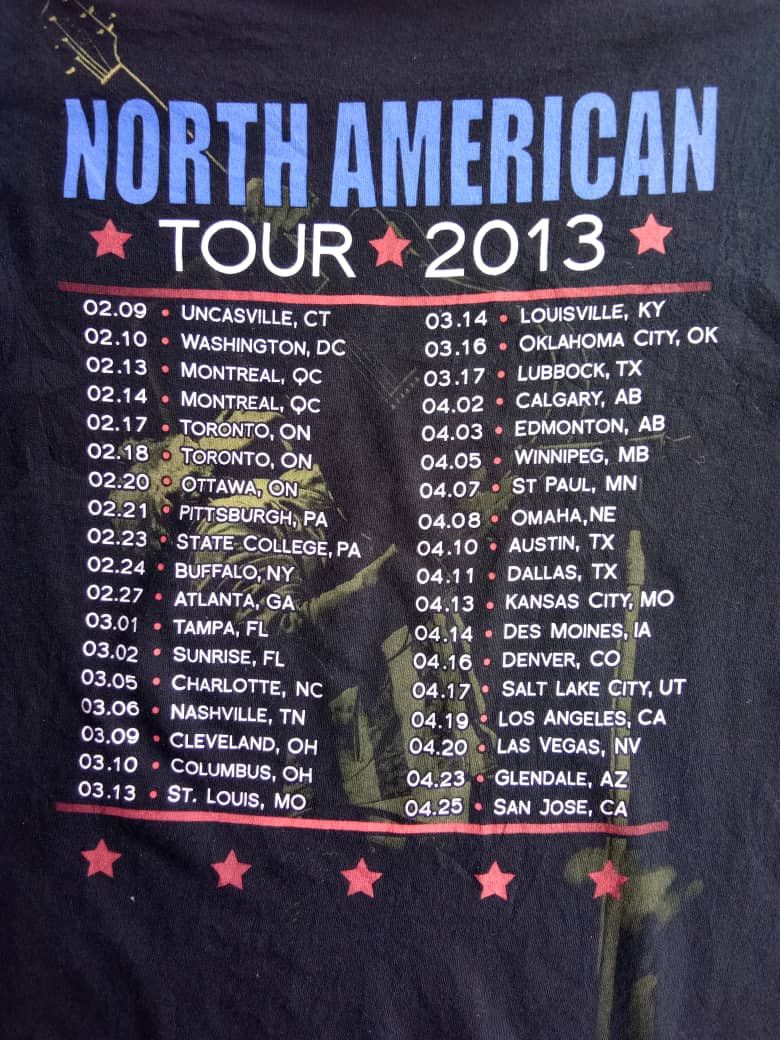 Band Tees × Bon Jovi × Vintage Bon Jovi - Vintage Band North American Tour 2013 T-Shirt Size US L / EU 52-54 / 3 - 5 Thumbnail