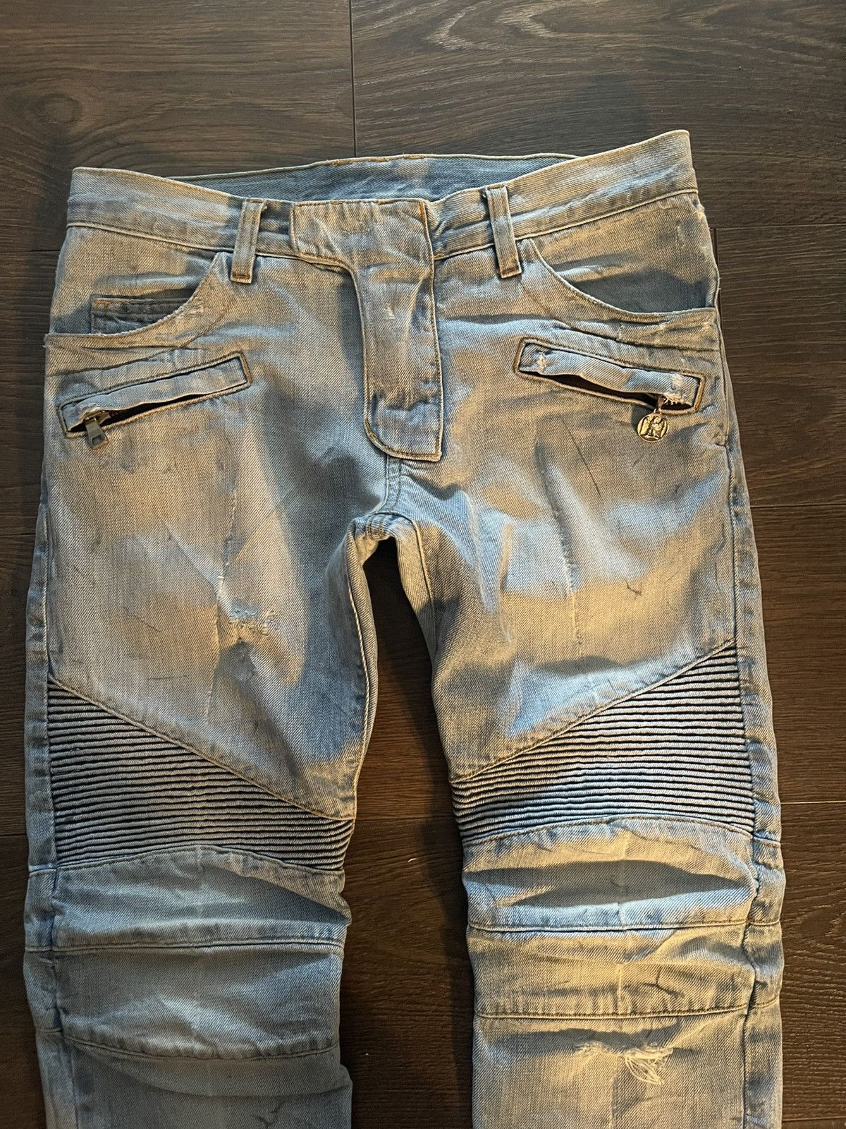 Balmain Balmain SS11 Eagle Coin Biker Jeans | Grailed