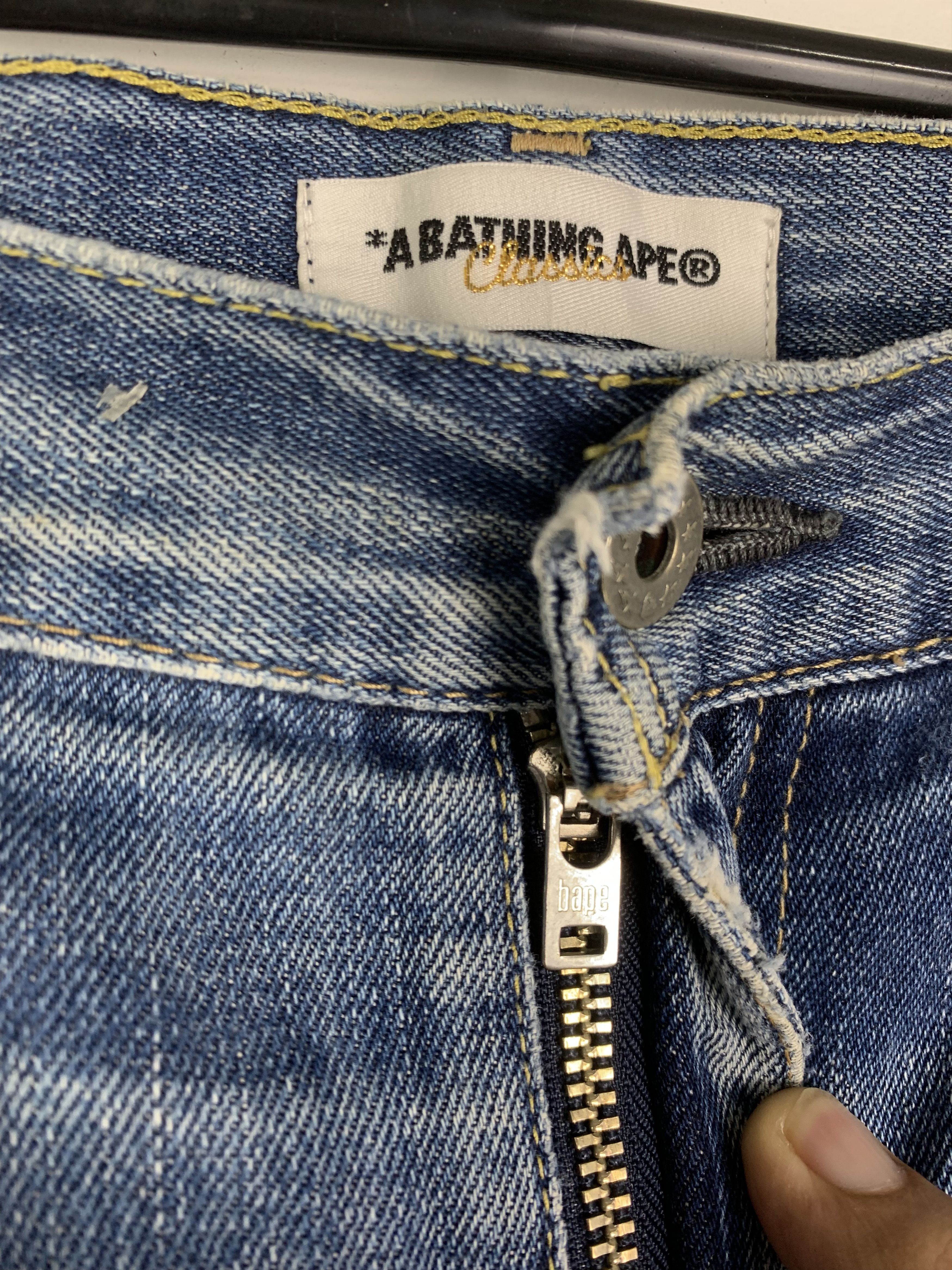 Bape OG A Bathing Ape Distressed Bape Jeans Bapesta Denim Size US 38 / EU 54 - 10 Thumbnail