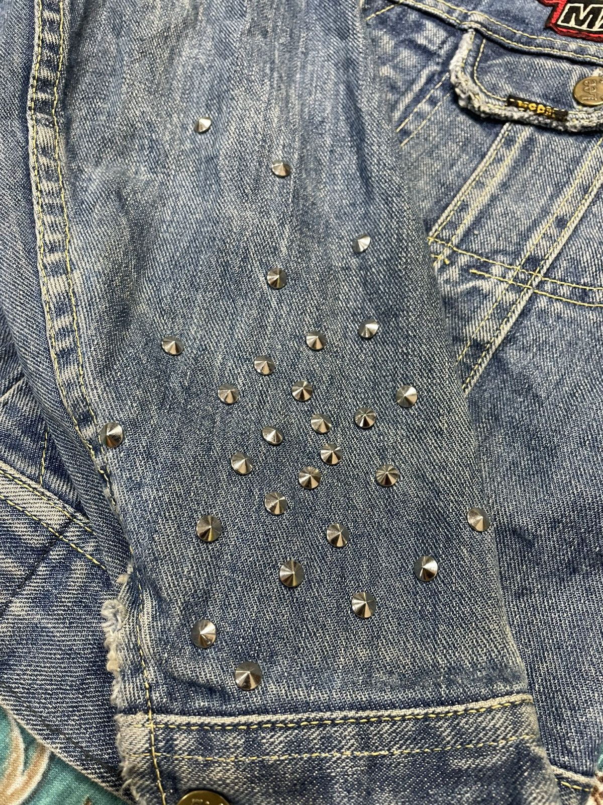 Lee Vintage 90s Lee Denim Jacket Custom Peace Maker Made In USA Size US S / EU 44-46 / 1 - 8 Thumbnail