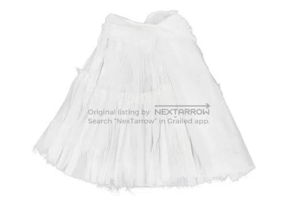 Comme des Garcons Comme des Garcons size S White Retro Mesh Design Skirt Size 23" - 3 Thumbnail
