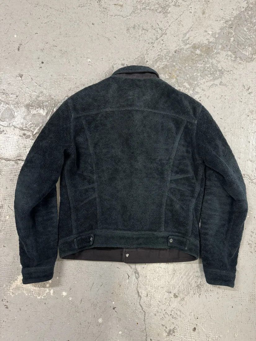 Dolce & Gabbana × Vintage 2000s Dolce & Gabbana Black Plush Fleece Trucker Jacket Size US M / EU 48-50 / 2 - 4 Thumbnail