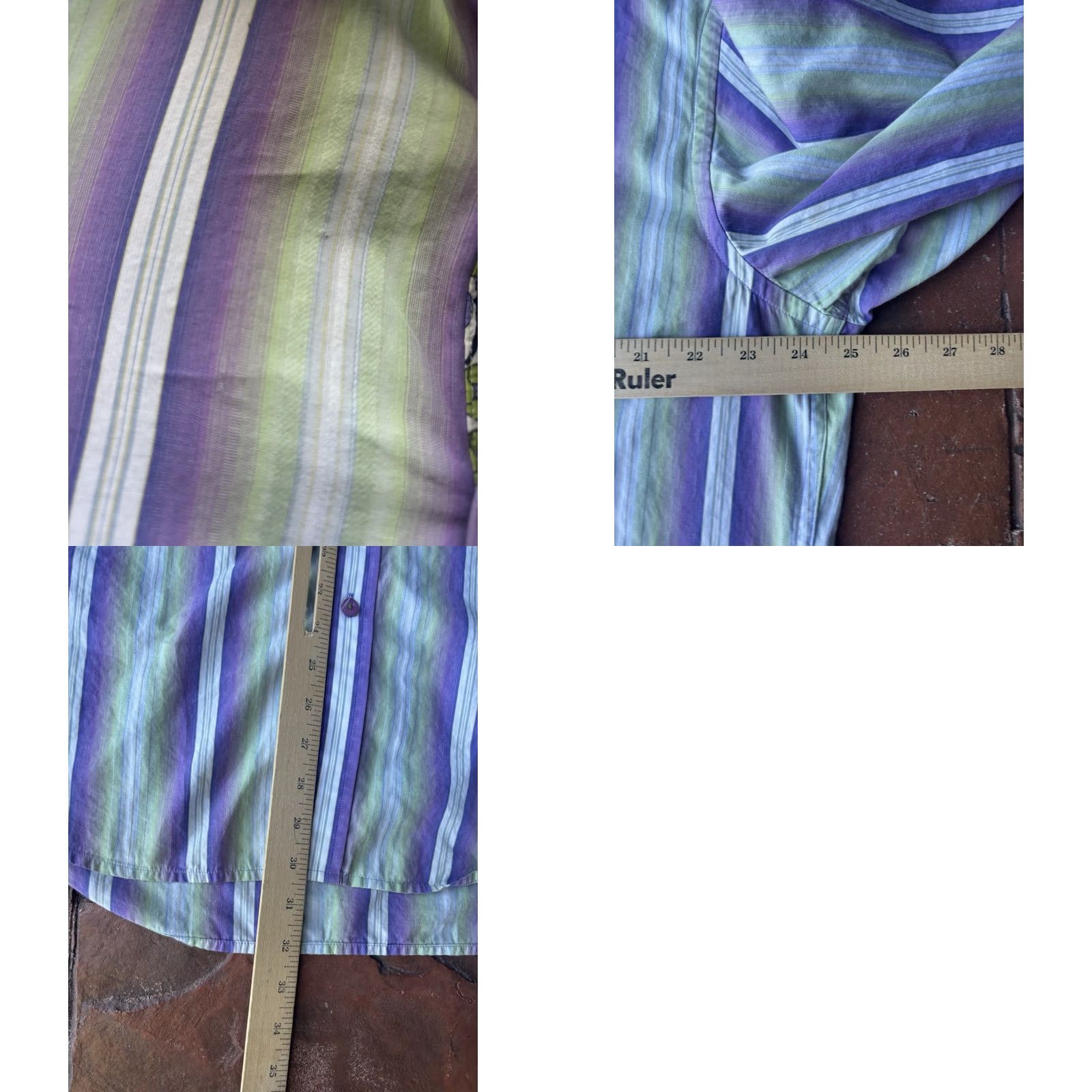 Robert Graham VINTAGE Robert Graham Button Down Striped Blue Dress Shirt Men’s XL Flip Cuff Size 46R - 8 Thumbnail