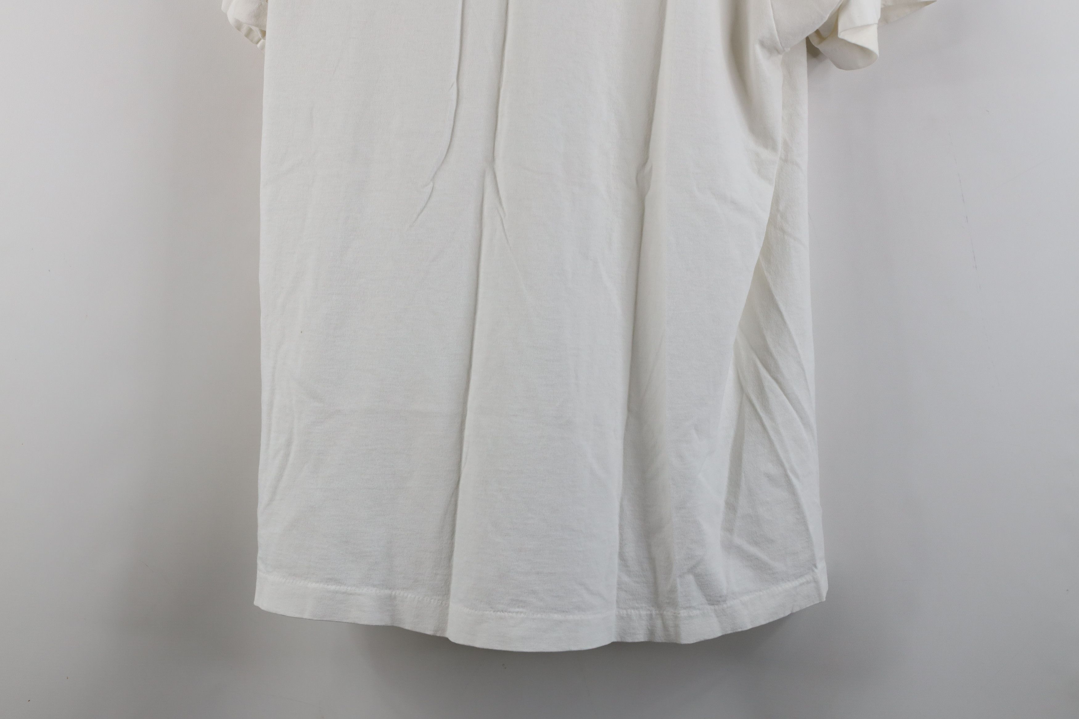 Vintage Vintage 70s Streetwear Blank Cotton V-Neck T-Shirt White USA Size US XL / EU 56 / 4 - 13 Thumbnail