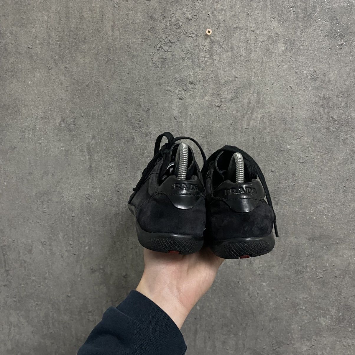 Prada Vintage Prada Shoes Trainers Slip On Sneakers Black Y2K Size US 5 / EU 37 - 6 Thumbnail