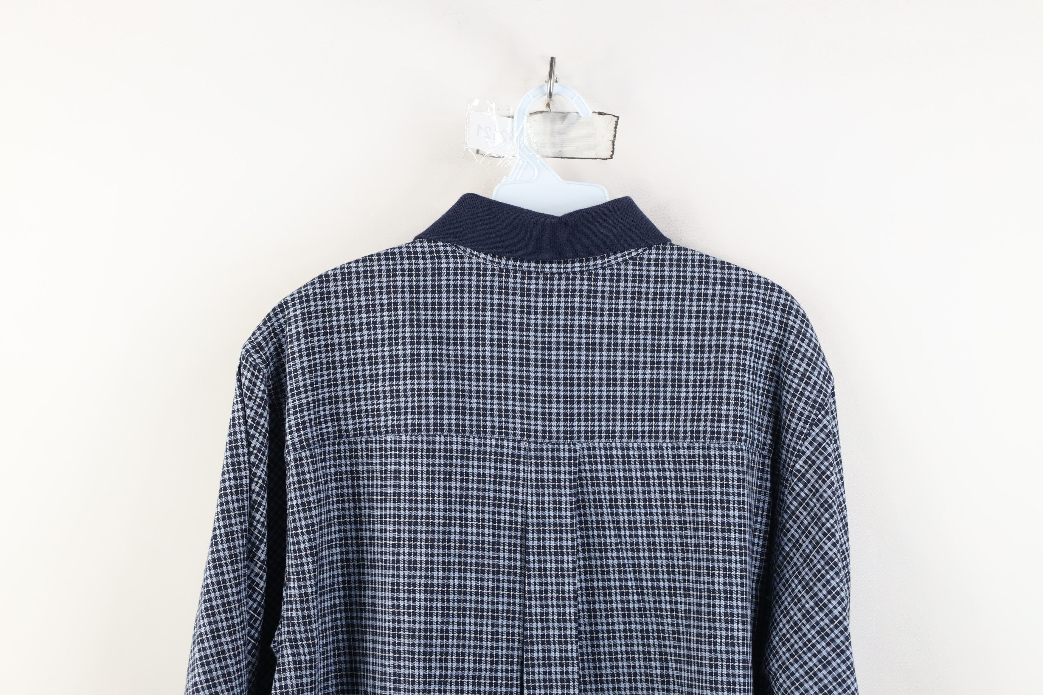 Vintage Vintage 90s Streetwear Knit Golf Polo Shirt Blue Plaid Size US M / EU 48-50 / 2 - 11 Thumbnail