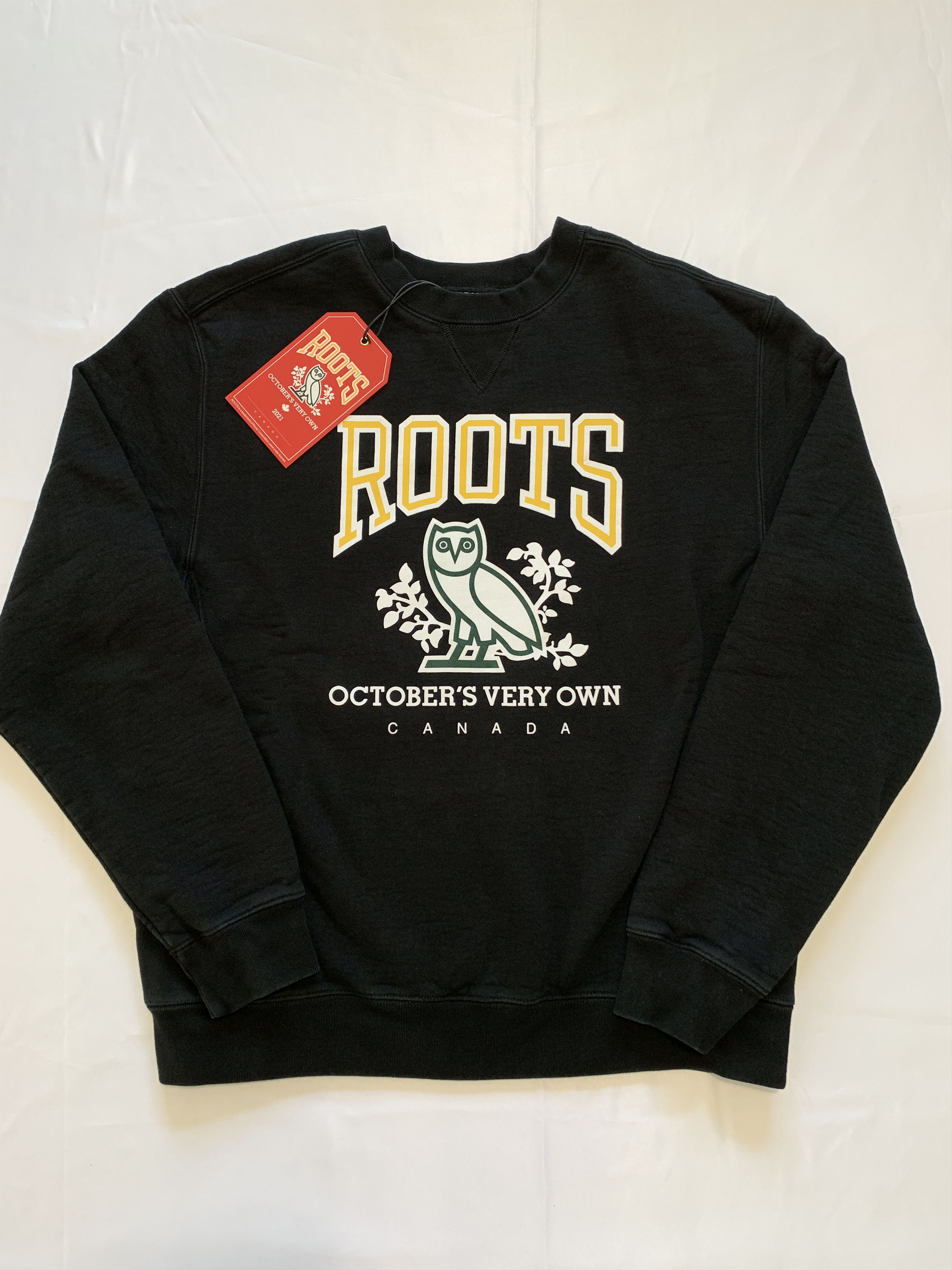 Drake OVO X ROOTS FW21 HERITAGE CREWNECK BLACK Size US M / EU 48-50 / 2 - 1 Thumbnail