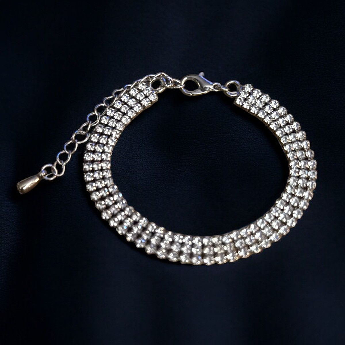 Other Silver tone triple row rhinestone tennis bracelet Size ONE SIZE - 1 Thumbnail