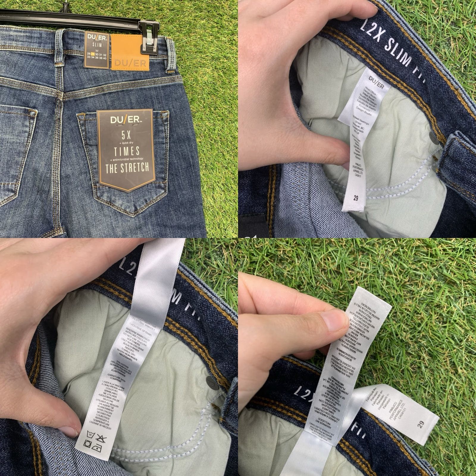 DUER Duer Slim Denim Shorts Mens 29 Blue Dark Wash Stretch 5-Pocket Flat Front NWT NWT Size US 29 - 9 Thumbnail