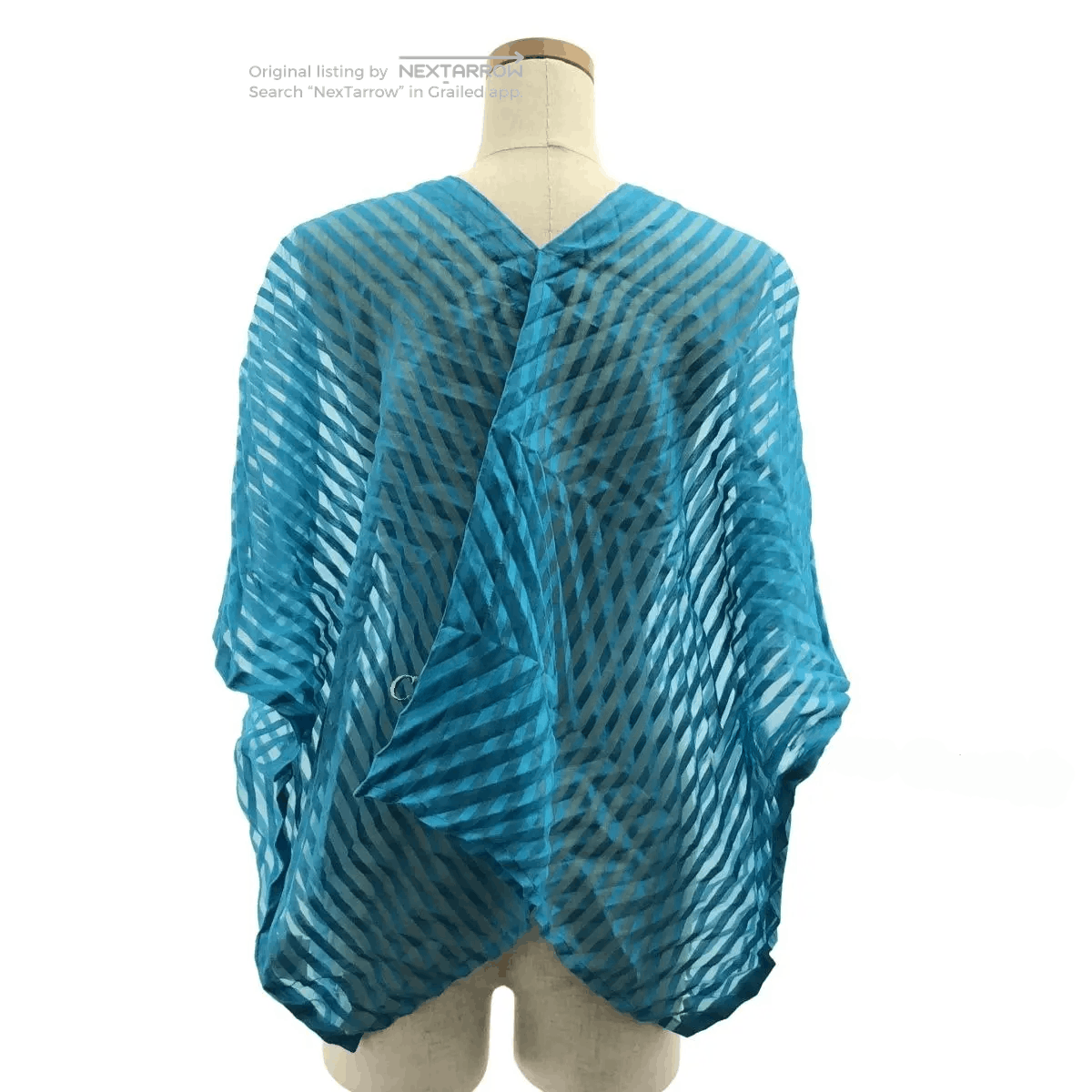 Issey Miyake Pleated Dress in Blue, Women's — image 4 of 6