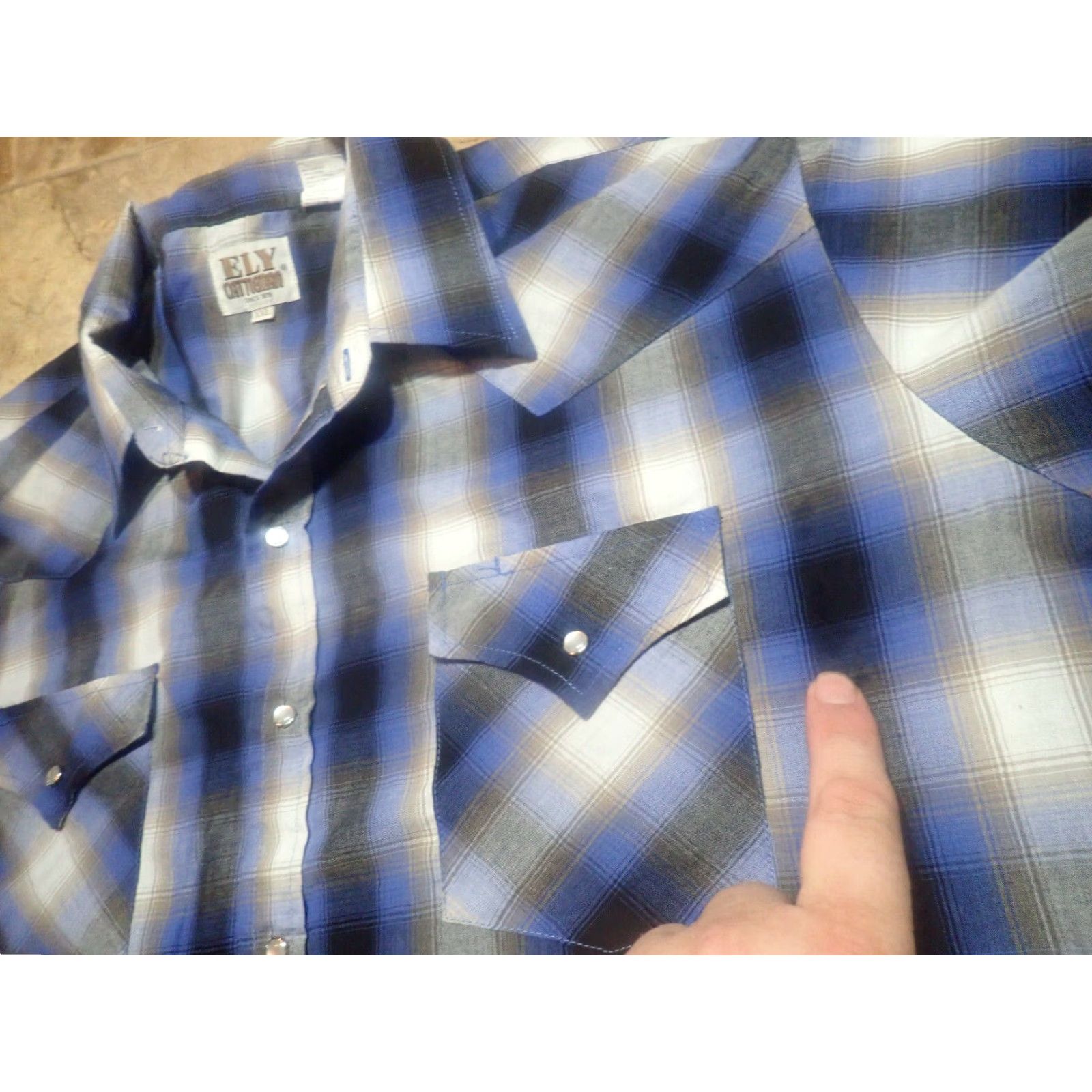 Vintage VINTAGE Ely Cattleman Plaid Long Sleeve Western Shirt XXL Cowboy Pearl Snap USA Size US XXL / EU 58 / 5 - 7 Thumbnail
