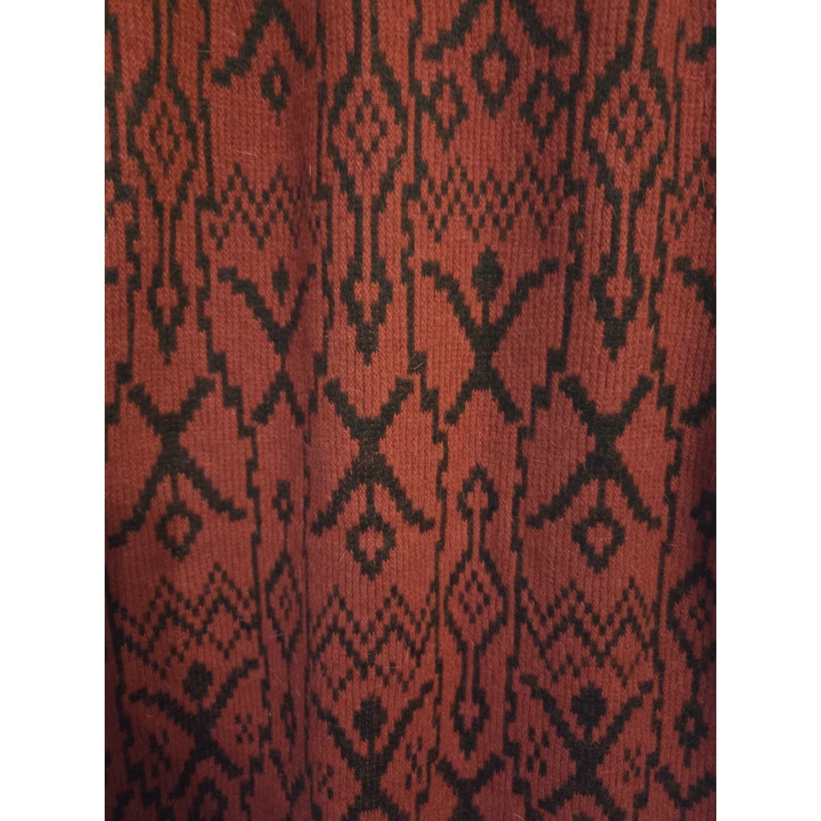 Etro VINTAGE Red Black Print Knit Pencil Skirt Womens 7 Retro Pinup Knee Length Skirt Mens? Size 28" / US 6 / IT 42 - 3 Thumbnail
