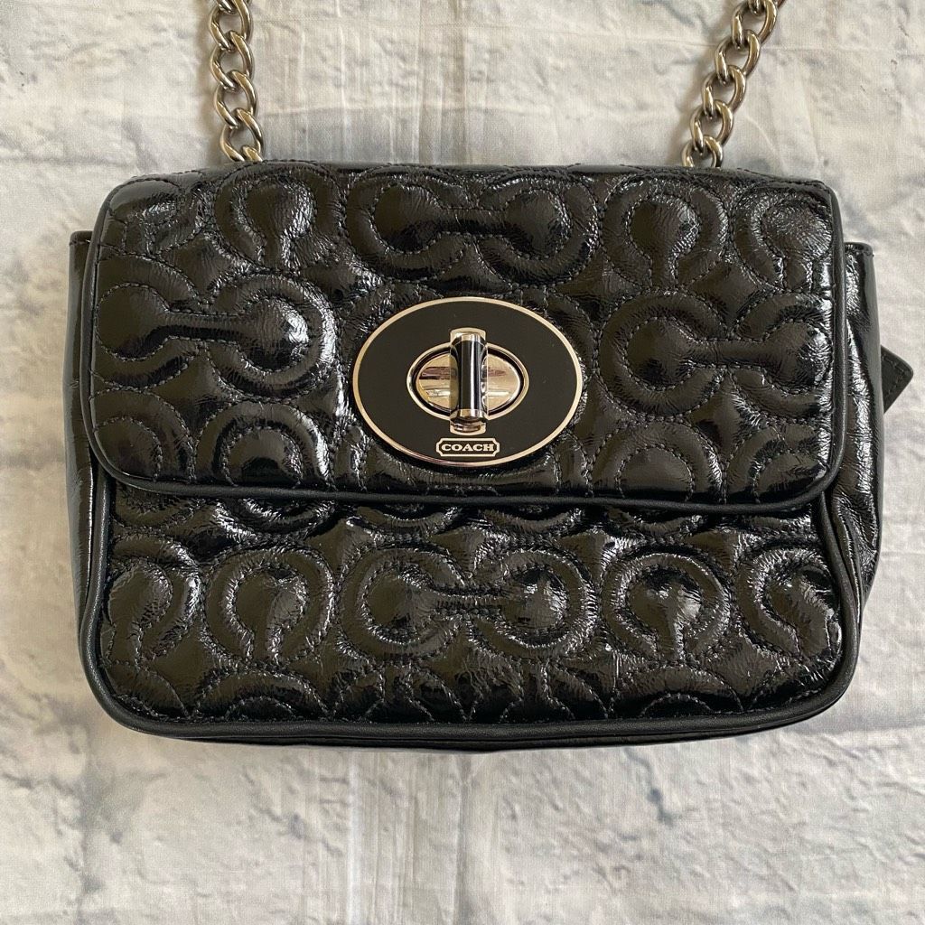 Coach Coach mini shoulder/crossbody bag w/twist latch closure w/satin inner lining Size ONE SIZE - 2 Thumbnail