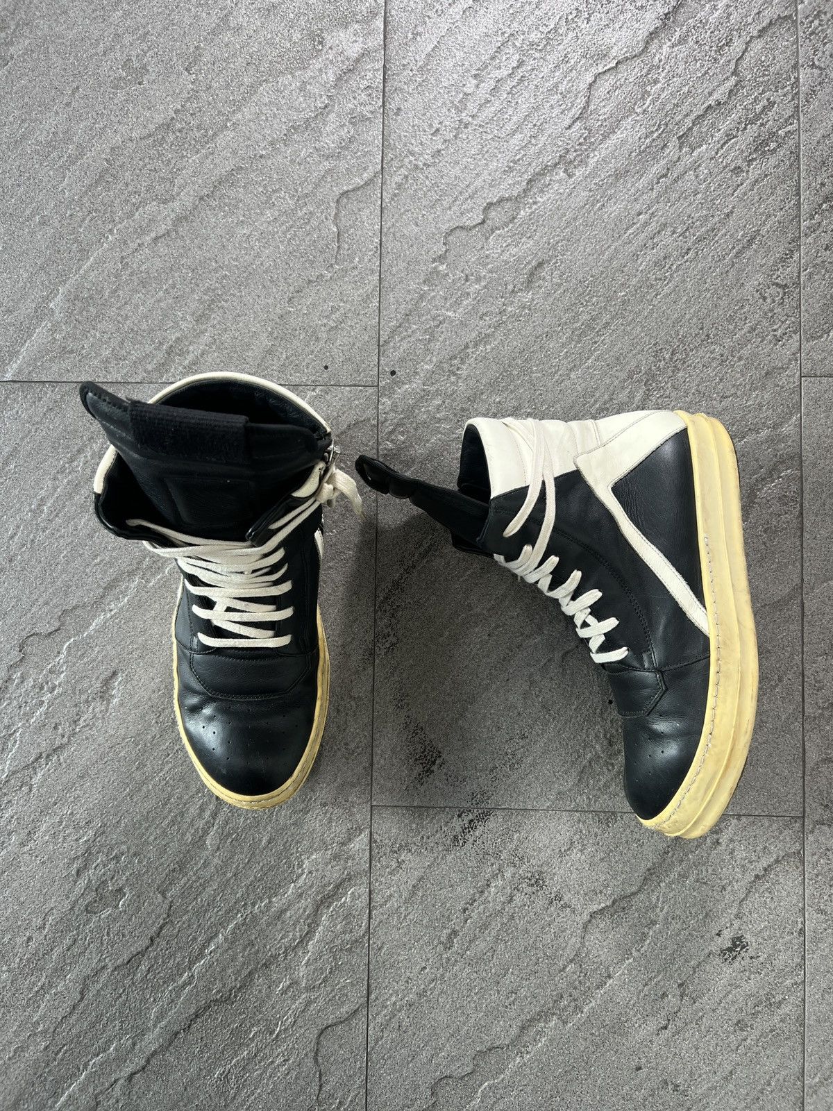 Rick Owens Rick Owens Geobasket High Top Sneakers Black EU40.5 Size US 7.5 / EU 40-41 - 1 Thumbnail