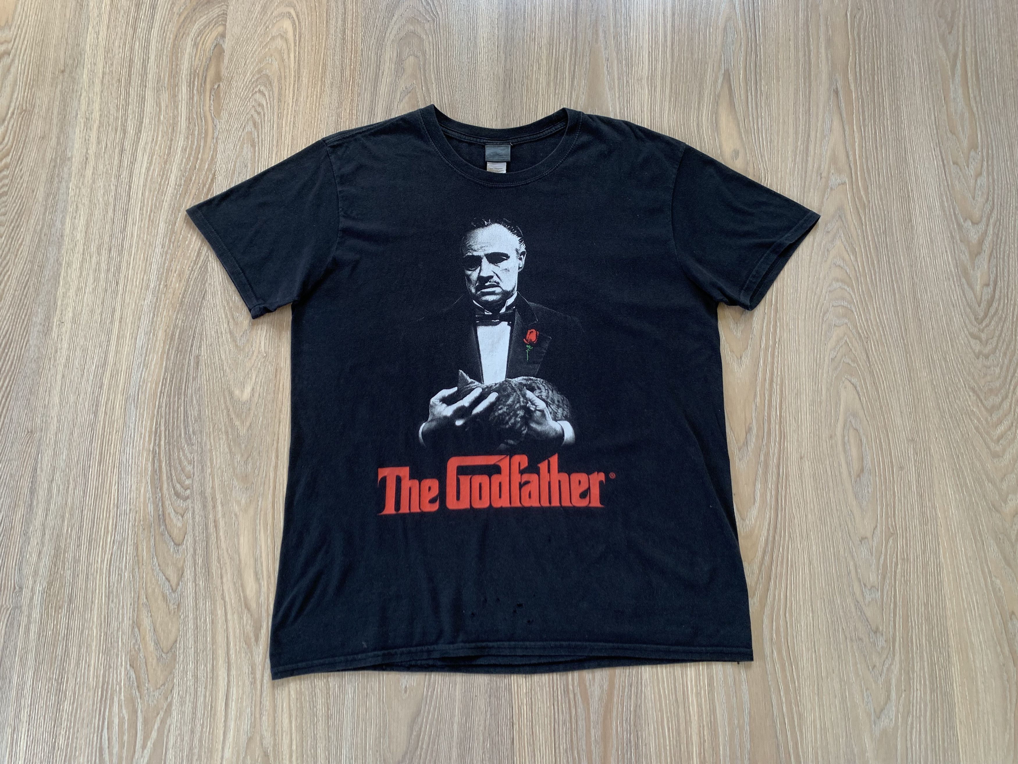 Gildan × Vintage Vintage The GodFather Cotton T-Shirt Size US XL / EU 56 / 4 - 2 Thumbnail