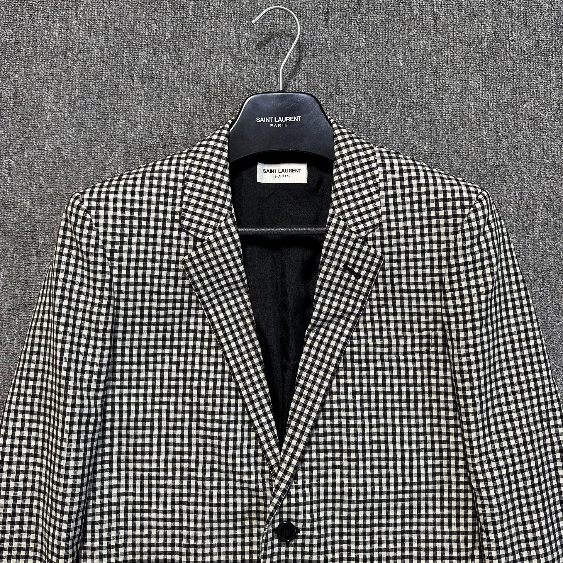 Saint Laurent Paris black and white houndstooth blazer jacket Size US M / EU 48-50 / 2 - 4 Thumbnail