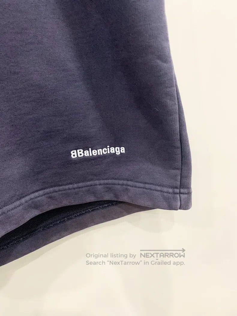 Balenciaga Balenciaga size S Water-washed purple embroidered logo sho Size US 27 - 5 Thumbnail