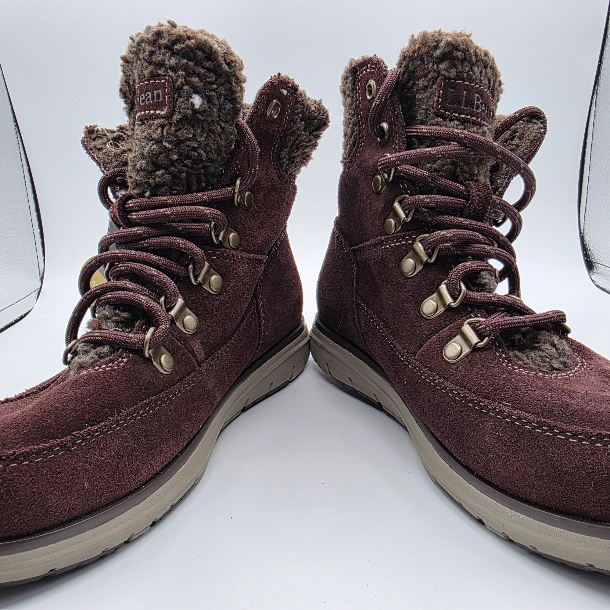 L.L. Bean LL Bean Mountain Lodge Womens Size 6 Brown Boots Fleece Coll Size US 6 / IT 36 - 3 Thumbnail