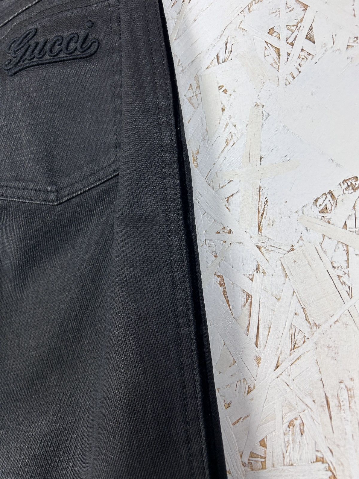 Gucci 00s Vintage Gucci Waxed Cotton Denim Jeans Size 38 Size 26" / US 2 / IT 38 - 9 Thumbnail