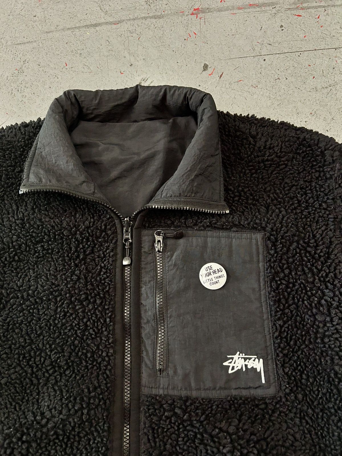Stussy Stüssy Black Sherpa Reversible Jacket Size Large Size US L / EU 52-54 / 3 - 2 Thumbnail
