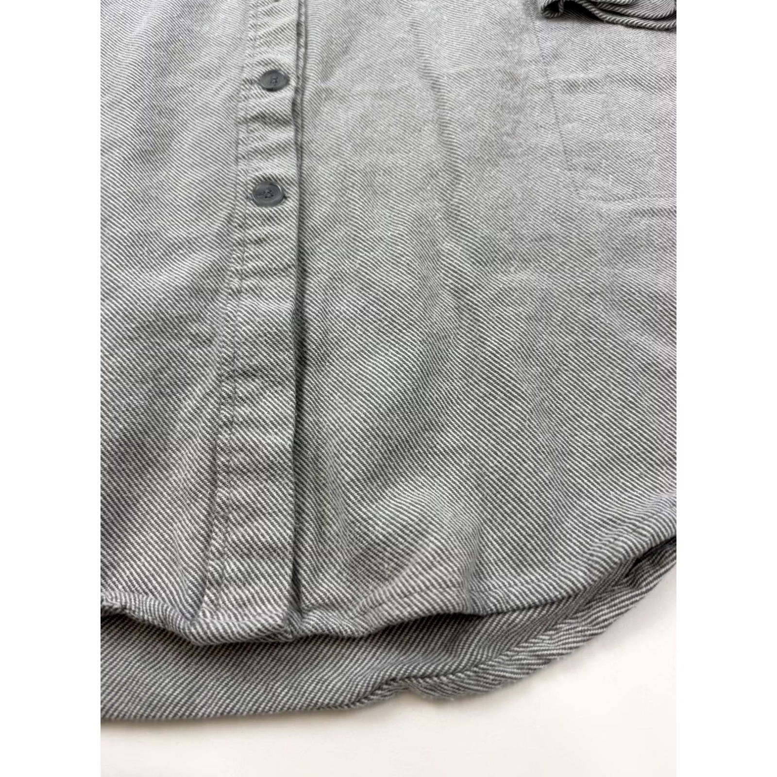 Vintage Lane Bryant Shirt Dress Womens 14/16 Gray Striped Long Sleeve Button Front Twill Size XL / US 12-14 / IT 48-50 - 2 Thumbnail