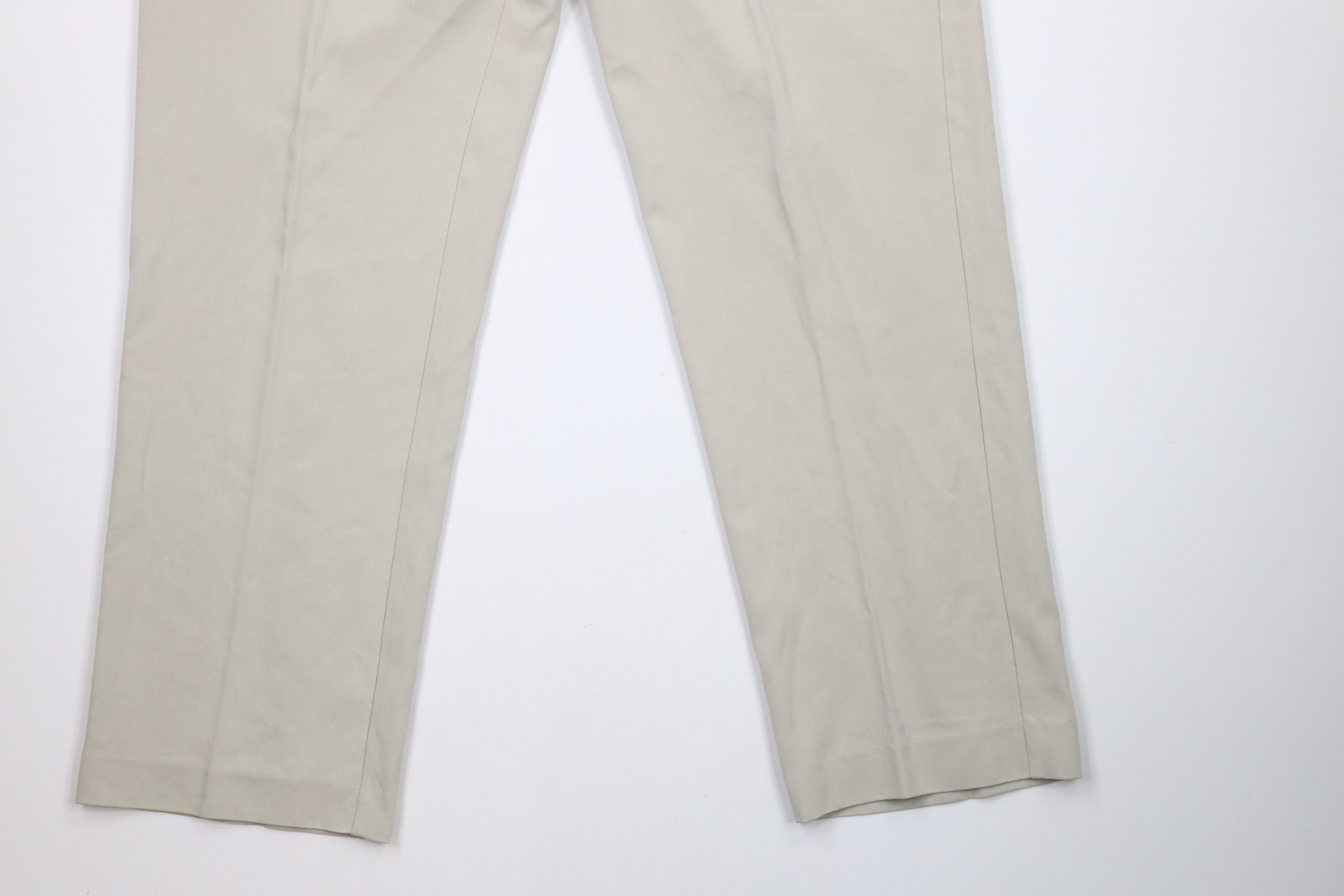 Tommy Bahama × Vintage Vintage Tommy Bahama Flat Front Wide Leg Chino Pants Beige Size US 38 / EU 54 - 4 Thumbnail