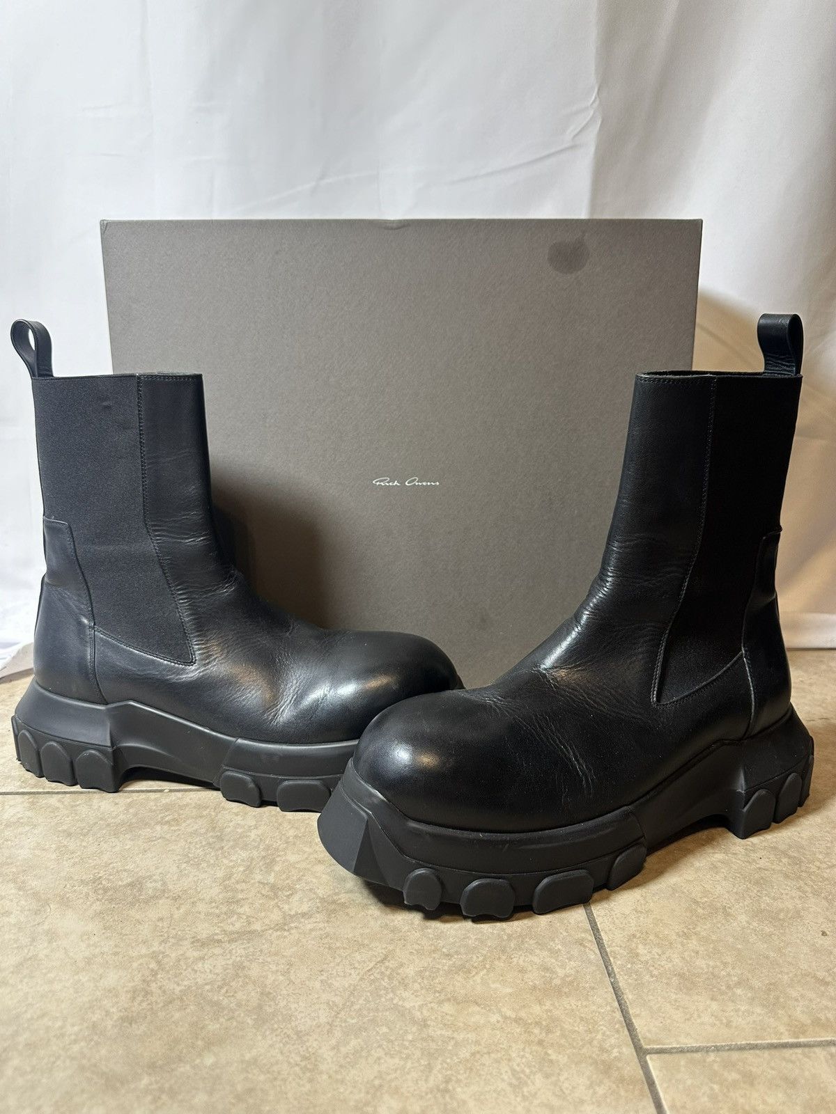 Rick Owens Beatle Bozo Tractor Boot