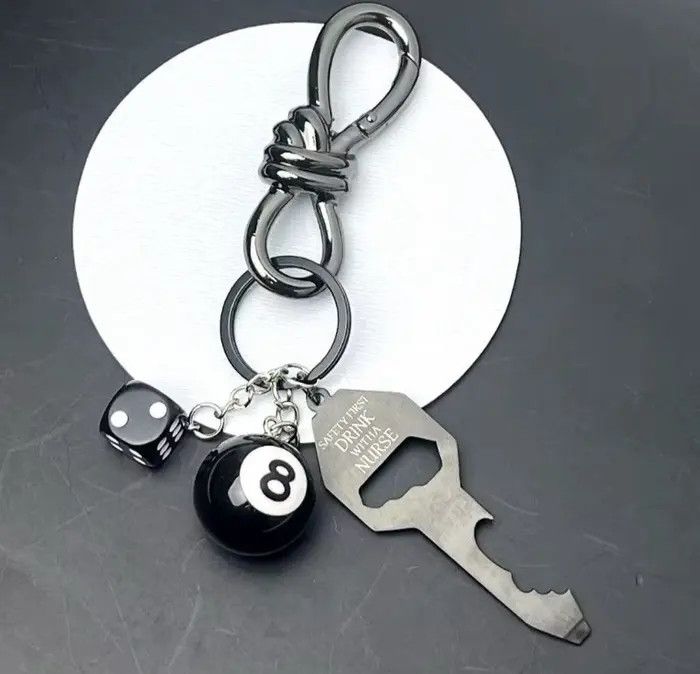 Jewelry Silver Chain Jeans Keychain Waist Pants Carabiner Size ONE SIZE - 4 Thumbnail