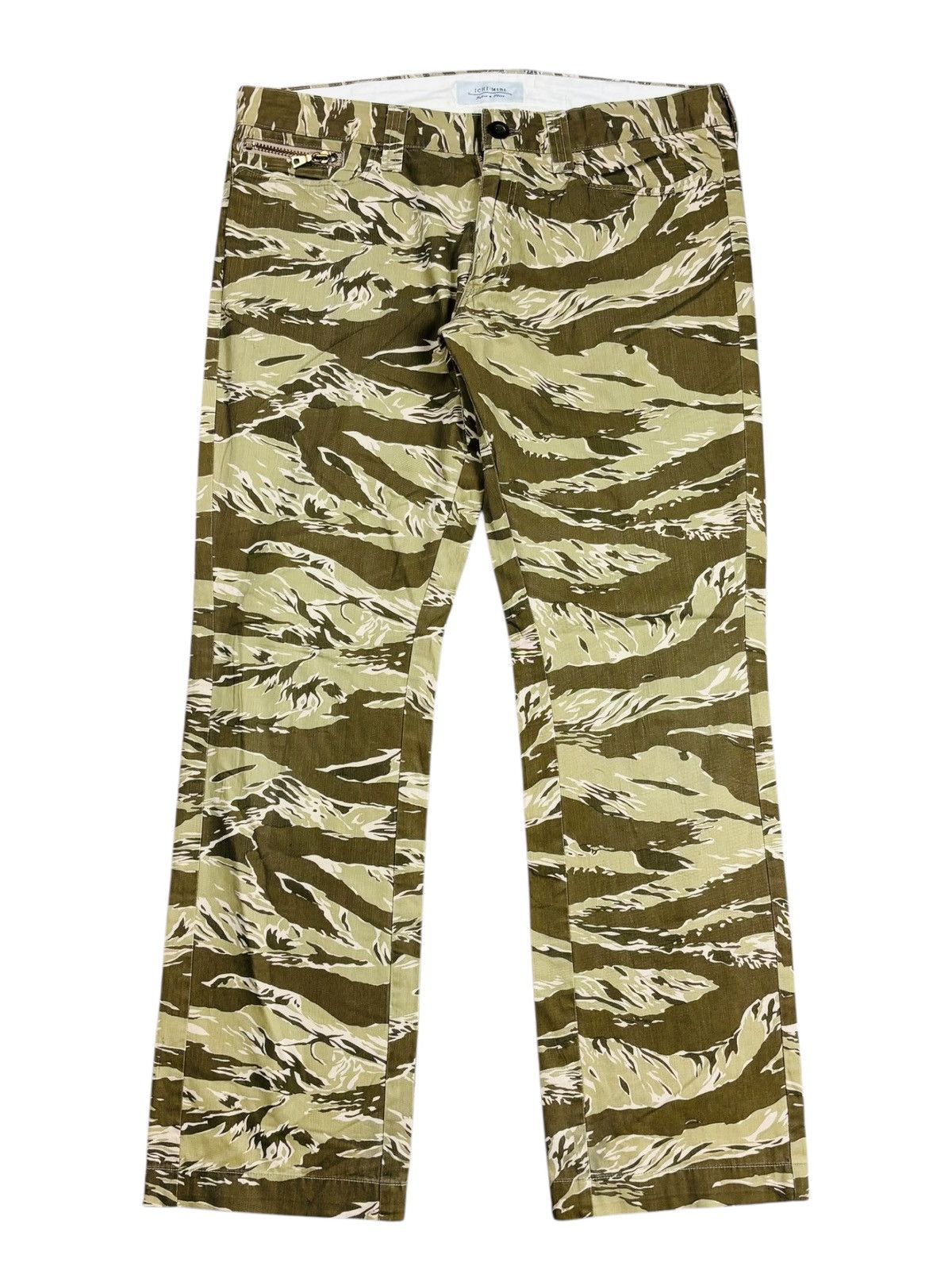 Hysteric Glamour 2000s Ichimiri - Waldes Zip Tiger Camo Pants Size US 29 - 1 Thumbnail