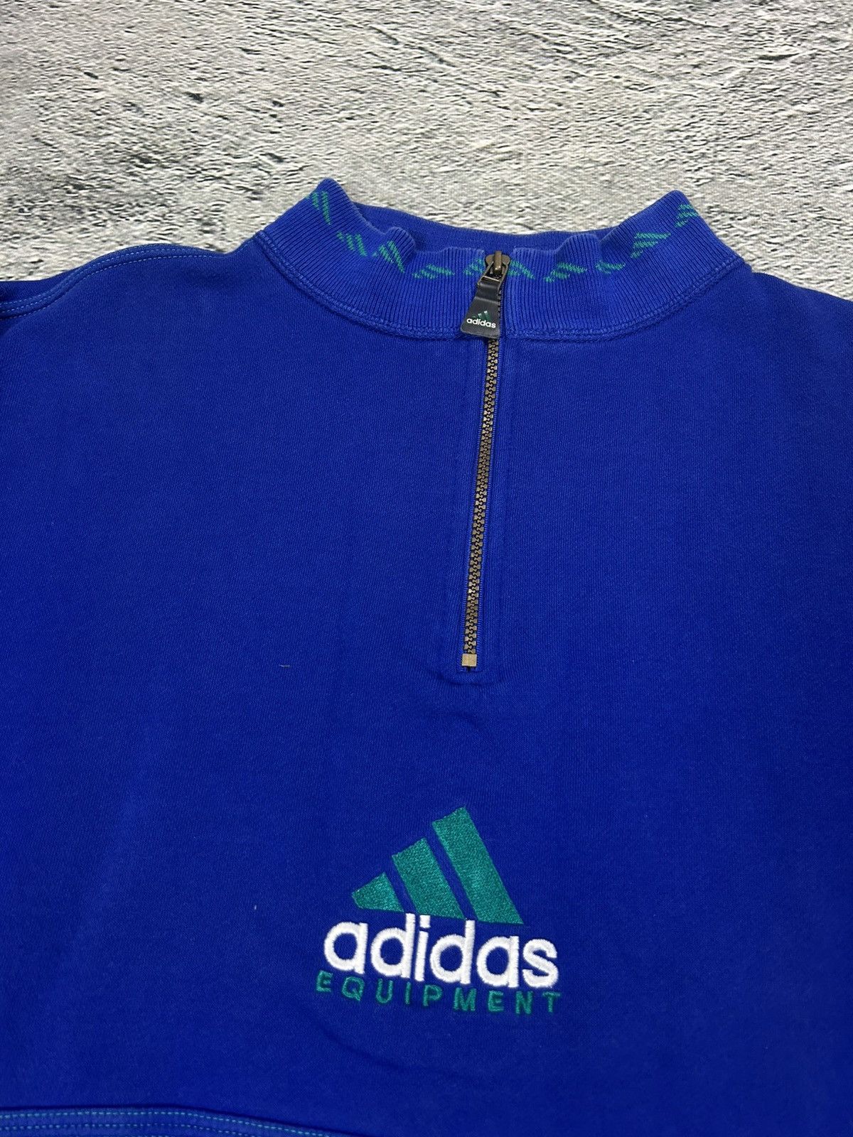 Adidas Adidas vintage sweatshirt blue halfzip Equipment EQT 2000s Size US L / EU 52-54 / 3 - 2 Thumbnail