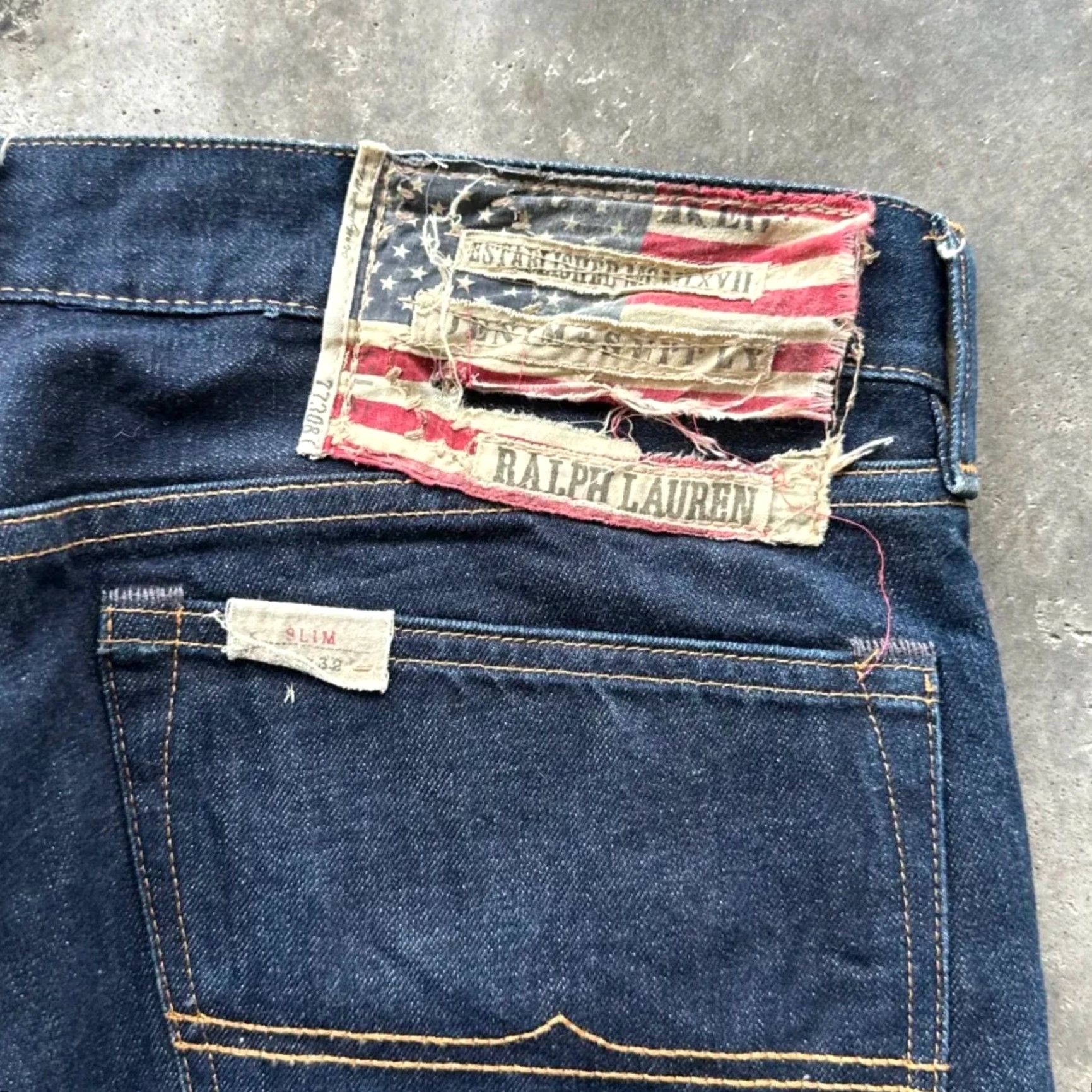 Vintage Denim & Supply Ralph Lauren Jeans Slim Fit Selvedge Denim 36x27 Blue Men Regular Straight Denim & Supply Ralph Lauren Jeans 36 27 Mens Size US 36 / EU 52 - 6 Thumbnail