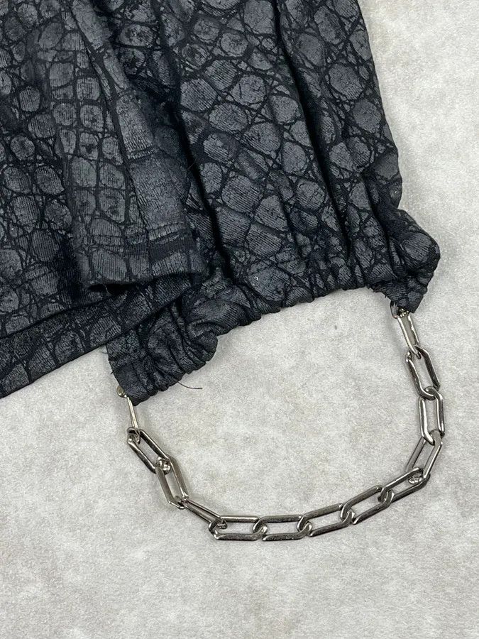Roberto Cavalli 1990s Roberto Cavalli Black Crocodile Effect Longsleeve Size XS / US 0-2 / IT 36-38 - 8 Thumbnail