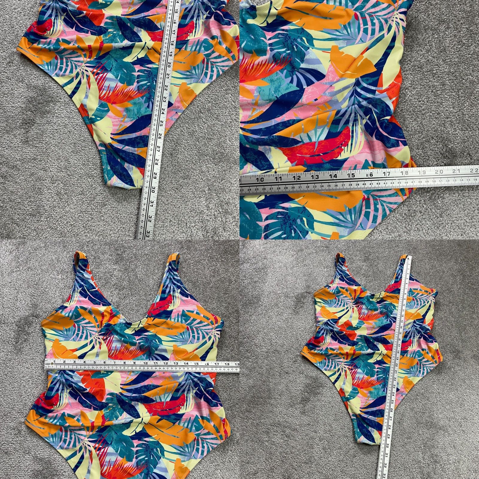 Old Navy Old Navy Swimsuit Womens 2XL Multicolor Floral One Piece Bathing Suit Tropical Size XXL / US 16-18 / IT 52-54 - 8 Thumbnail