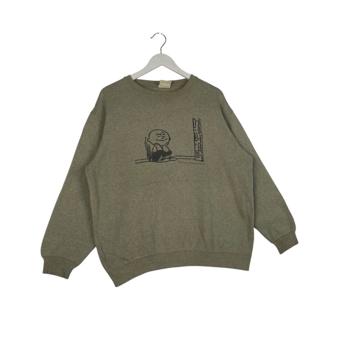 Peanuts × Vintage Vintage Peanuts Embroidered Sweatshirt Khaki Size M / US 6-8 / IT 42-44 - 3 Thumbnail