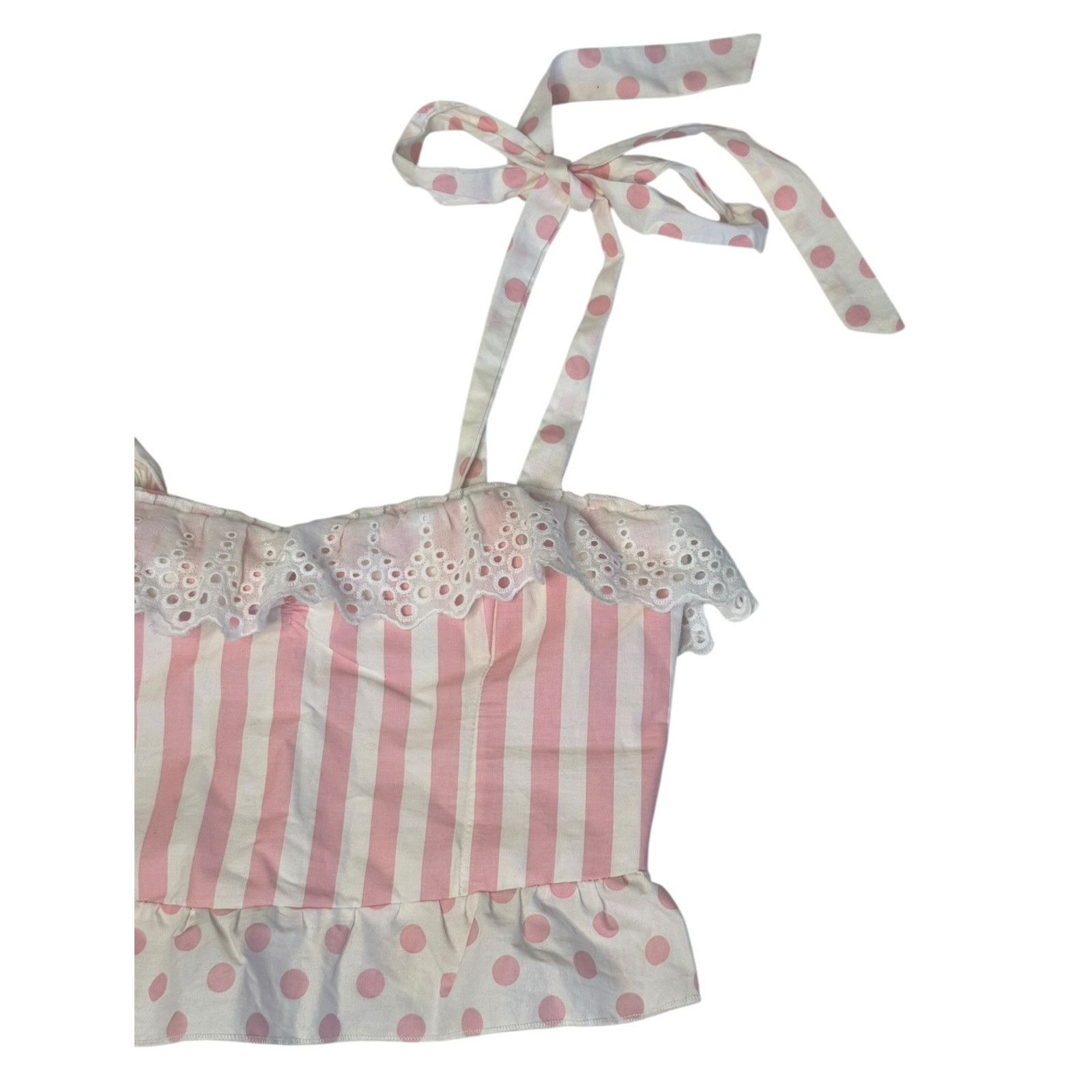 Dolls Kill DOLLSKILL Sugar Thrillz Hold Your Applause Ruffled Crop Top Size S / US 4 / IT 40 - 4 Thumbnail