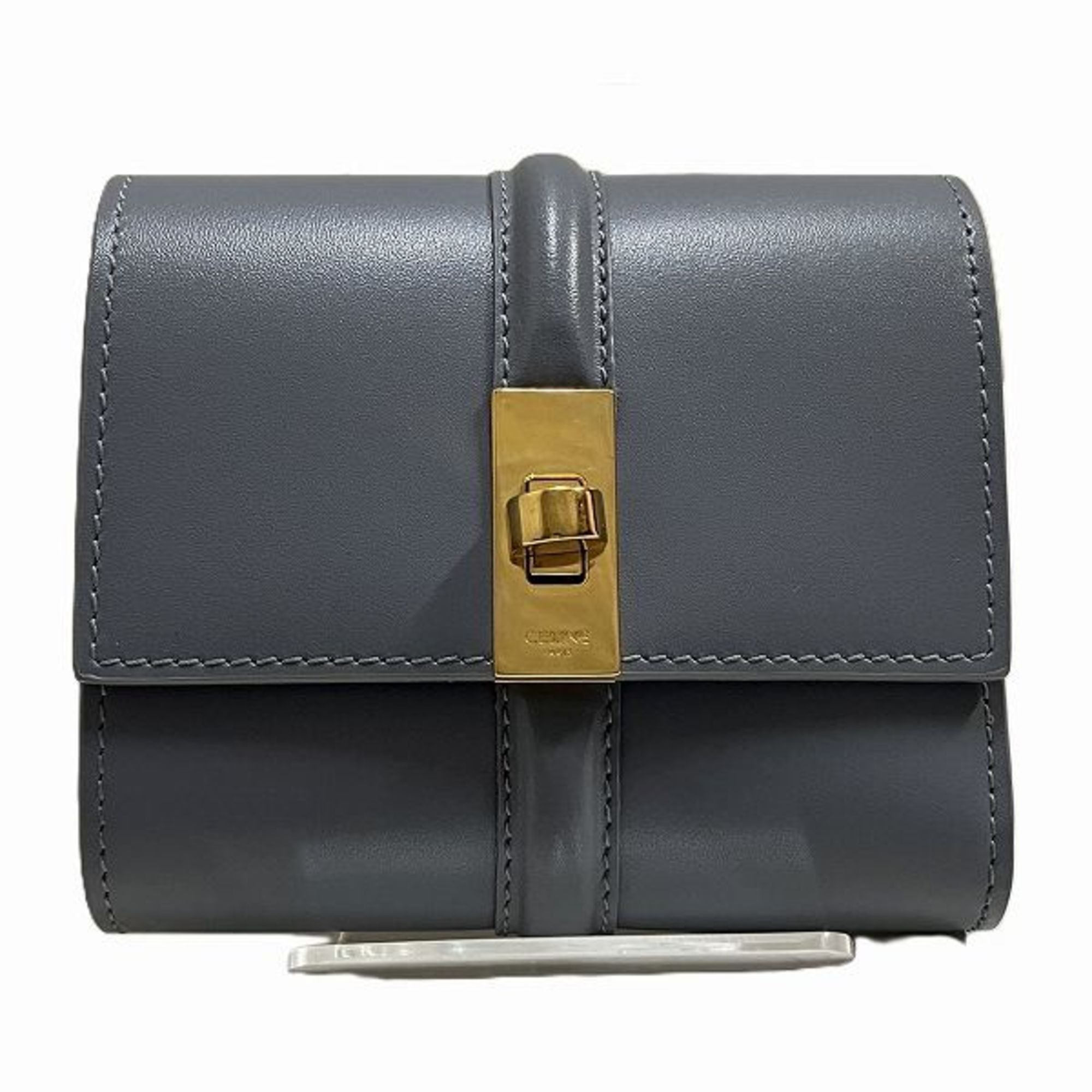 Tri Fold Grey Wallet Womens CELINE Small Trifold Wallet 16 10F523