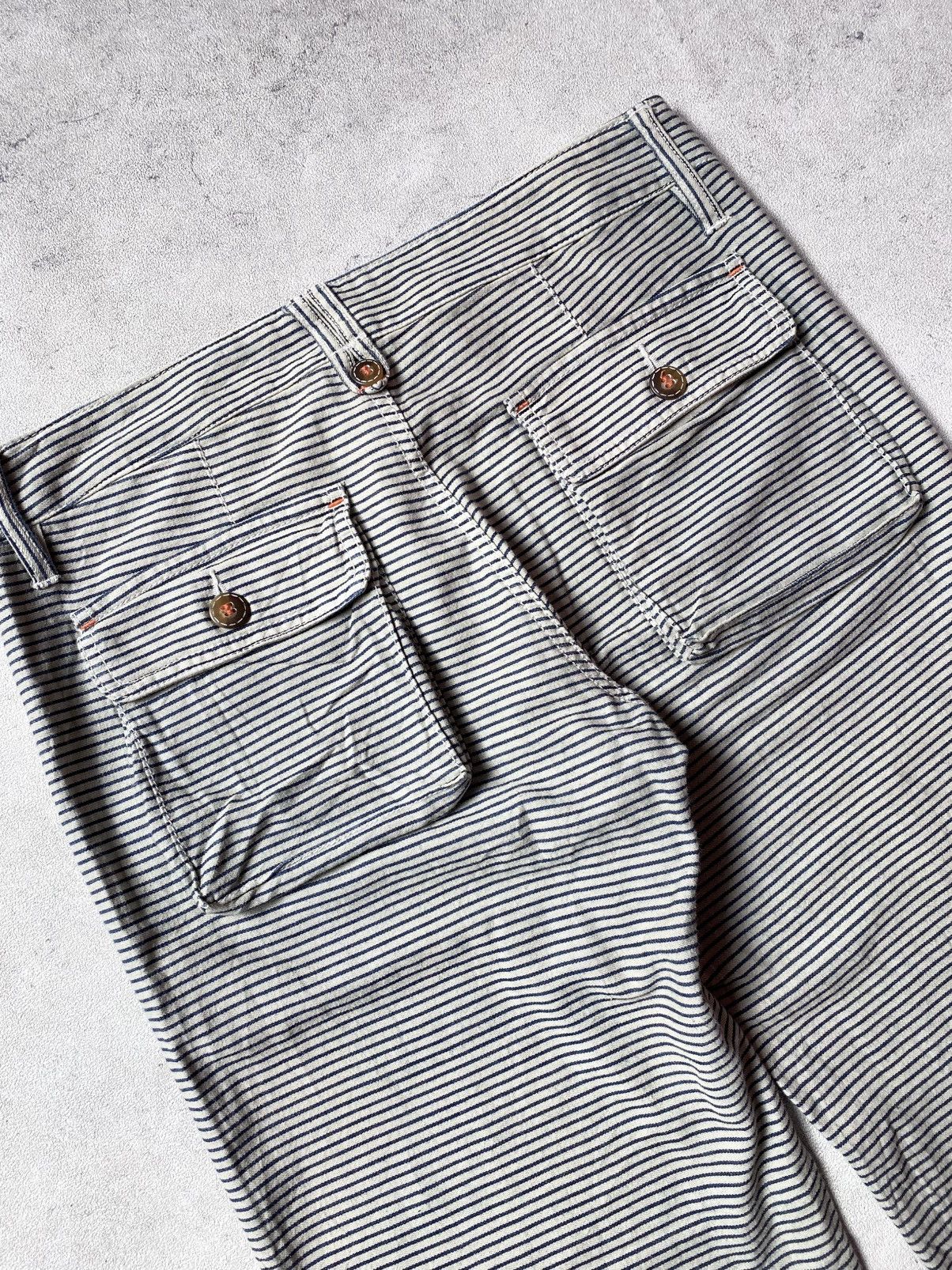 Japanese Brand SUNLUCAS🇯🇵 Stripe Hickory Flared Pant Size US 30 / EU 46 - 9 Thumbnail