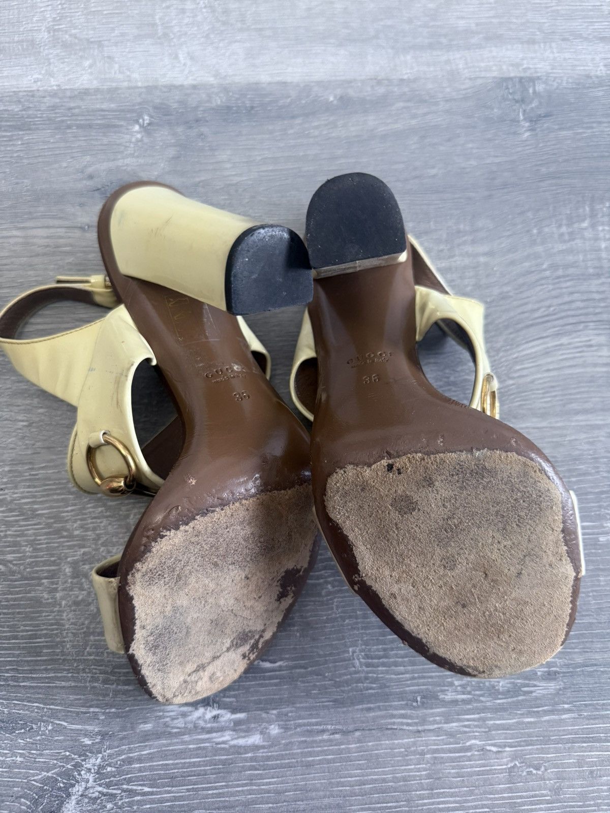 Gucci Vintage Gucci Leather Alyssa Horsebit Ankle Strap Sandals Size US 6 / IT 36 - 7 Thumbnail