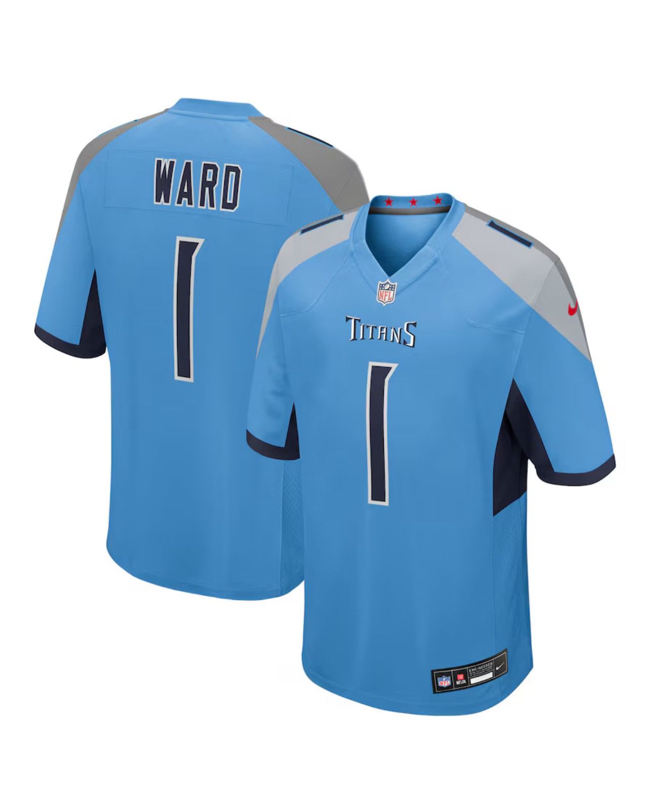 NFL Cam Ward Tennessee Titans Jersey #1 Blue Size US L / EU 52-54 / 3 - 1 Thumbnail