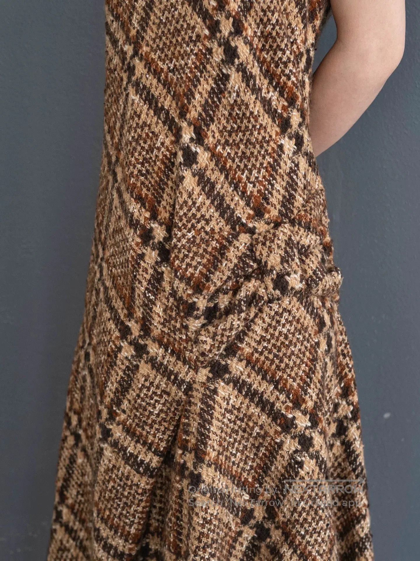 Junya Watanabe brown check tweed dress by junya watanabe. Size M / US 6-8 / IT 42-44 - 5 Thumbnail