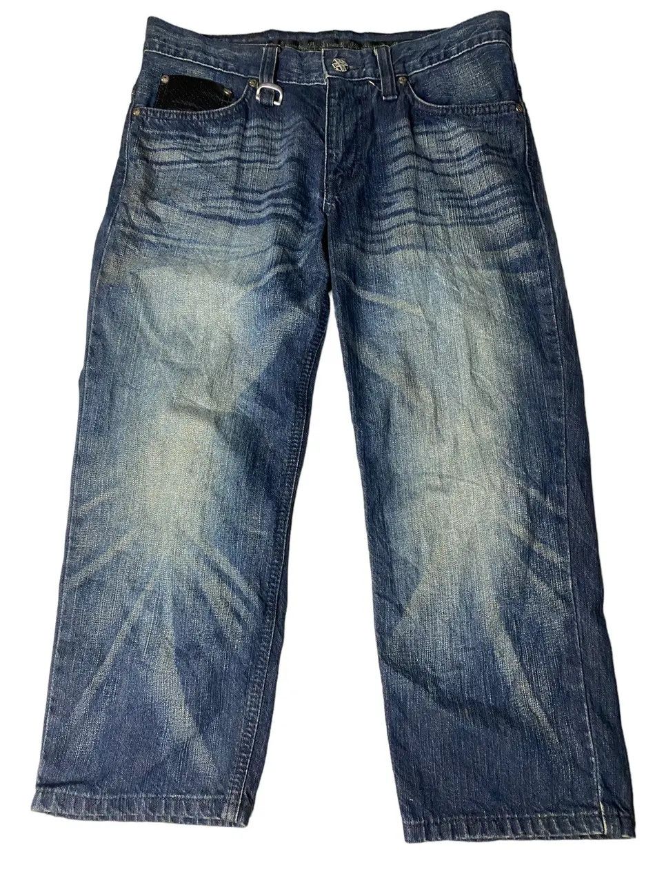Edwin Edwin Flared Studded Leather 3/4 Jeans Size US 30 / EU 46 - 2 Thumbnail