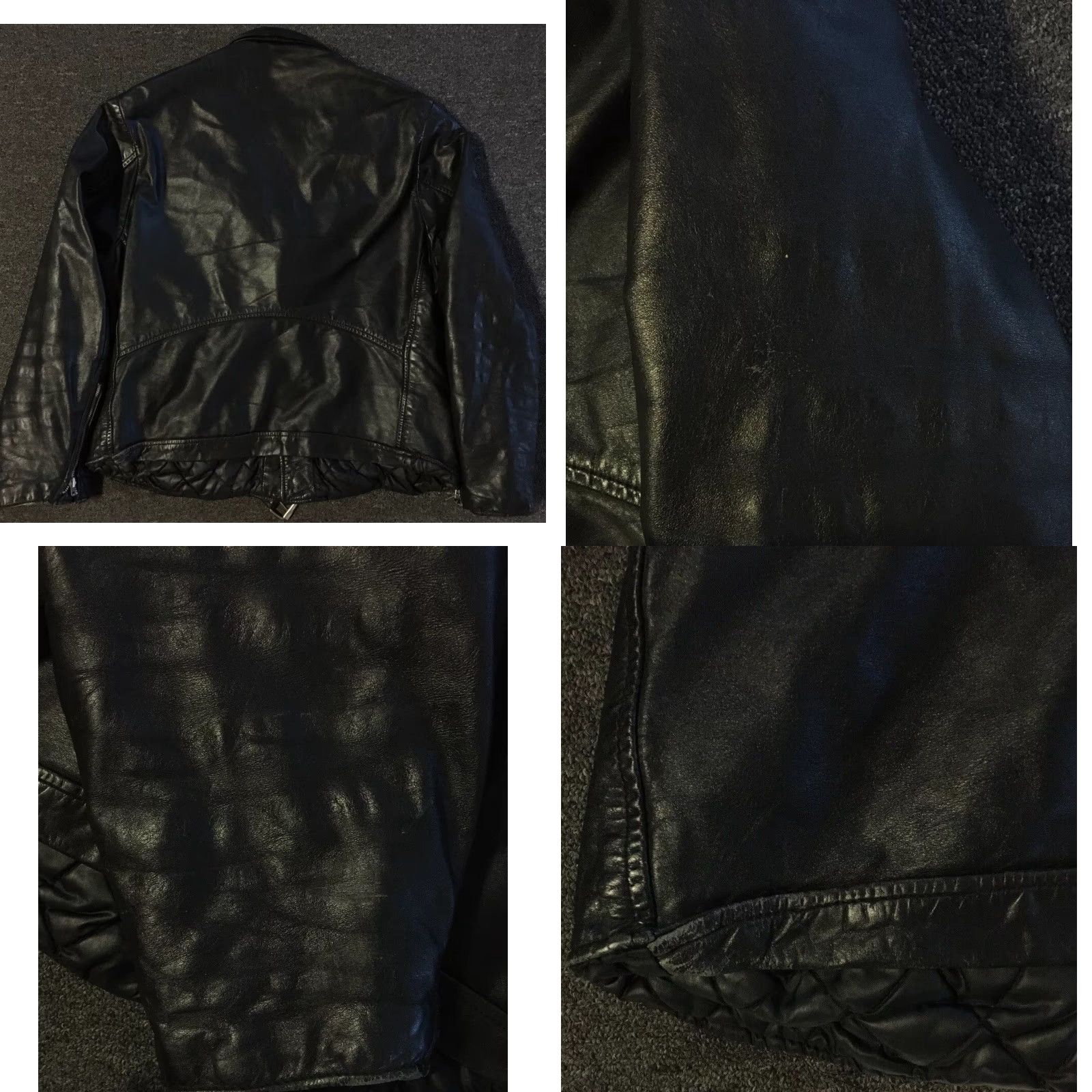 Vintage VINTAGE Cafe Racer Leather Motorcycle Jacket 48 Mens Black Scovill Zipper 60s 70s Bomber Grunge Punk USA USA Size US M / EU 48-50 / 2 - 8 Thumbnail