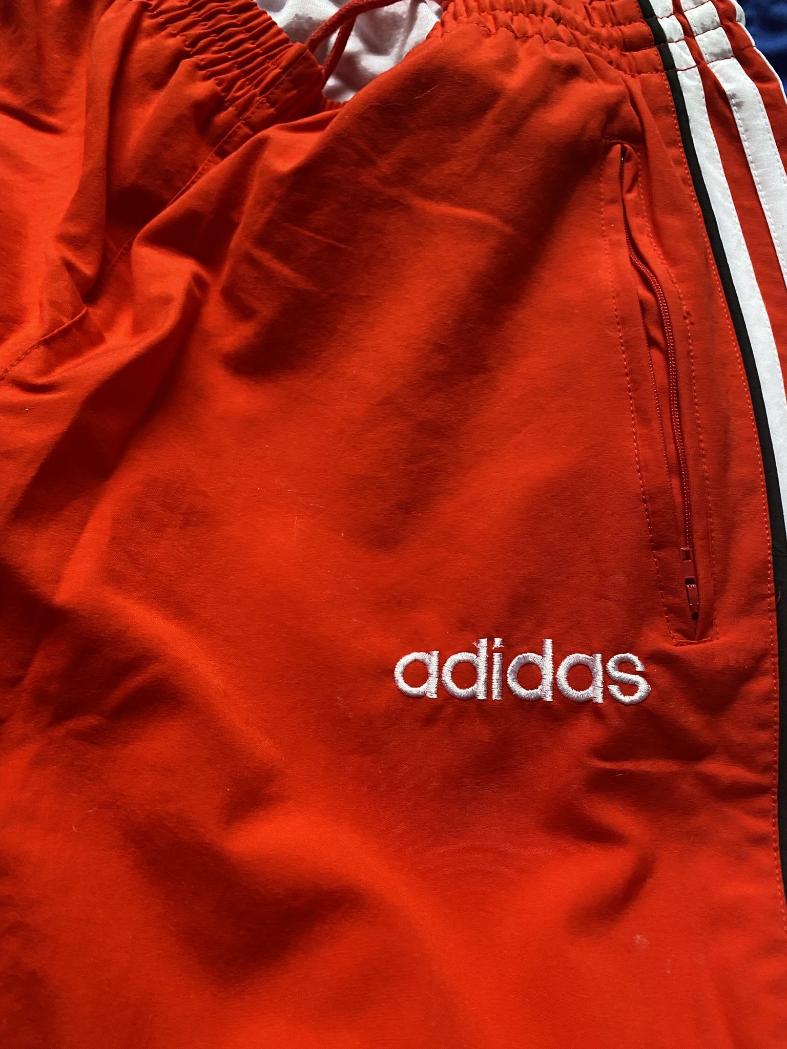 Adidas Adidas Track Pants Red Triple Stripe Vintage 80s Size US 34 / EU 50 - 3 Thumbnail