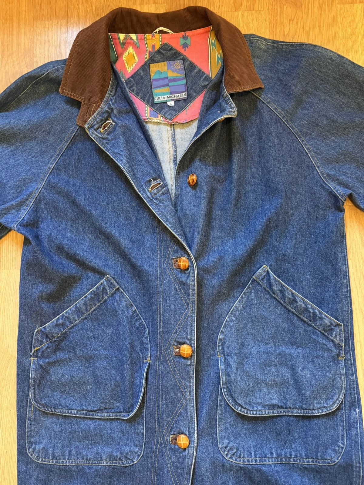 Vintage Vintage Western Denim Trench Duster Size US L / EU 52-54 / 3 - 4 Thumbnail